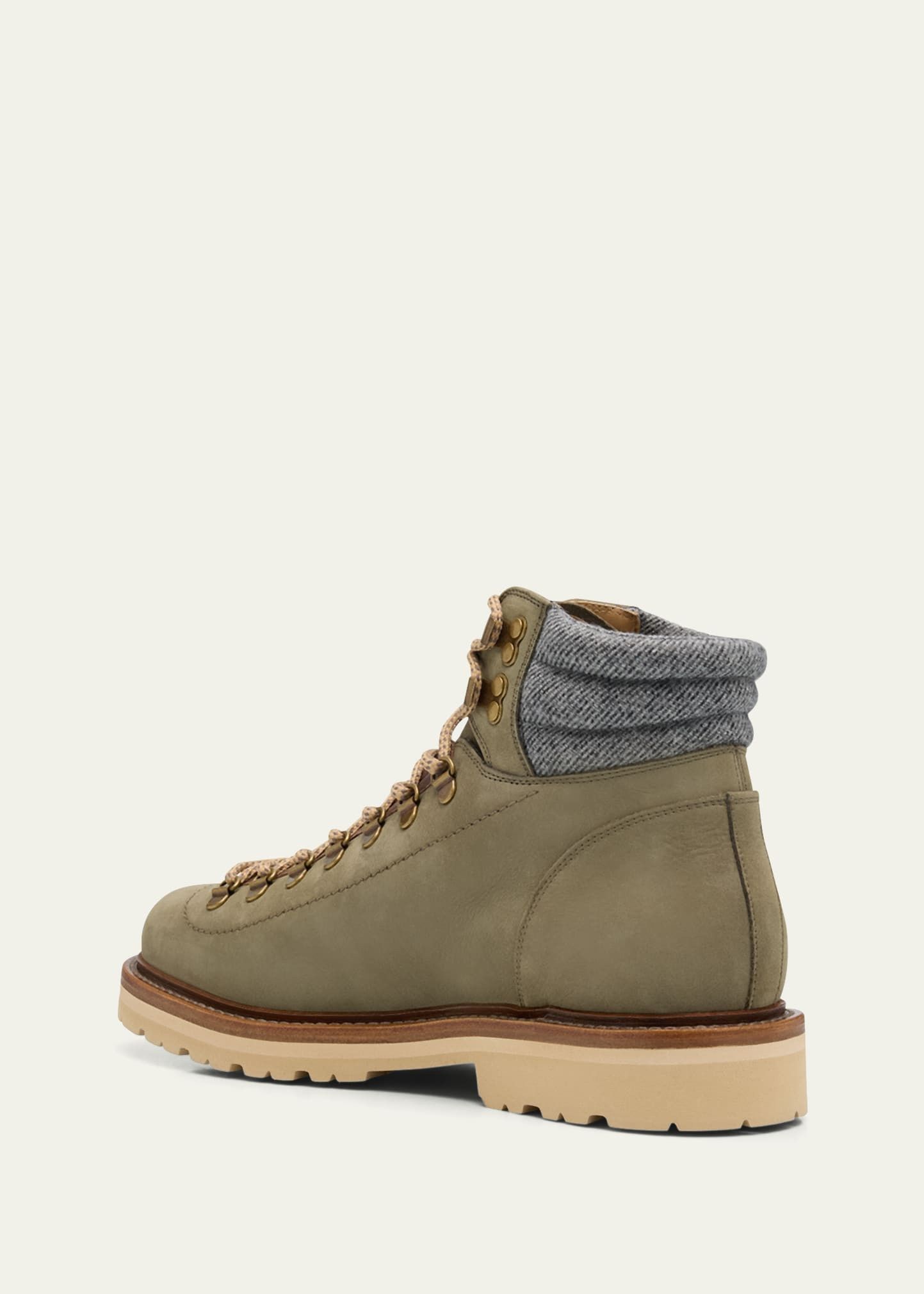 Brunello Cucinelli Nubuck Alpine Hiking Boots Khaki Size US 9 / EU 42 - 2 Thumbnail