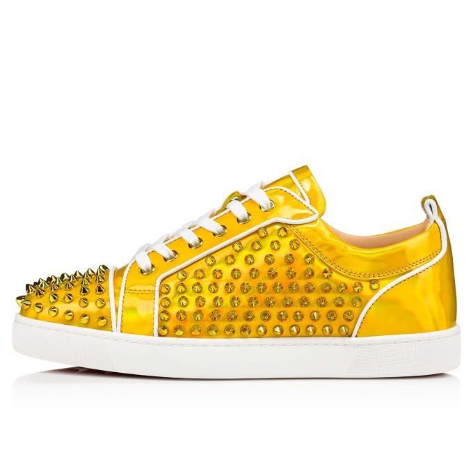 Christian Louboutin Rockstud Spike Patent Leather Sneakers Size US 12 / EU 45 - 2 Thumbnail