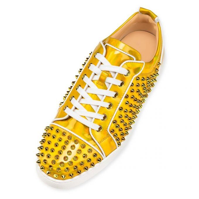 Christian Louboutin Rockstud Spike Patent Leather Sneakers Size US 12 / EU 45 - 4 Thumbnail