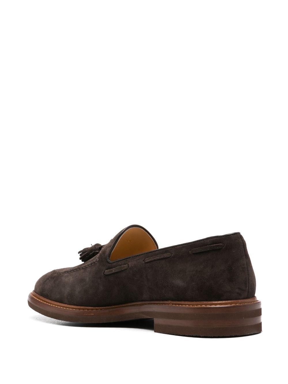 Brunello Cucinelli Tassel Detail Suede Loafer Shoes Size US 10 / EU 43 - 3 Thumbnail