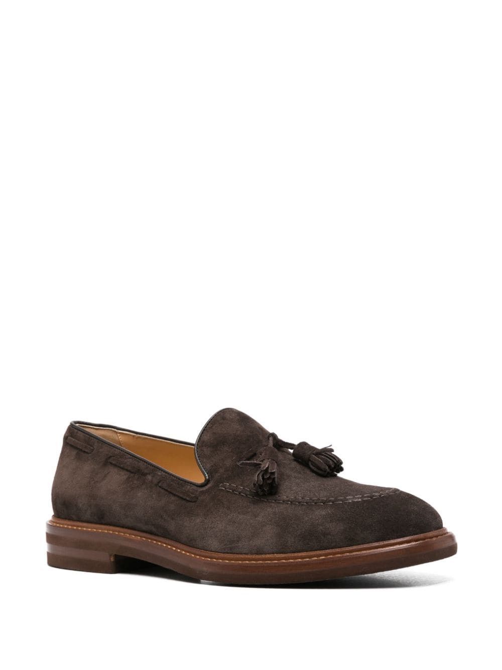 Brunello Cucinelli Tassel Detail Suede Loafer Shoes Size US 10 / EU 43 - 2 Thumbnail