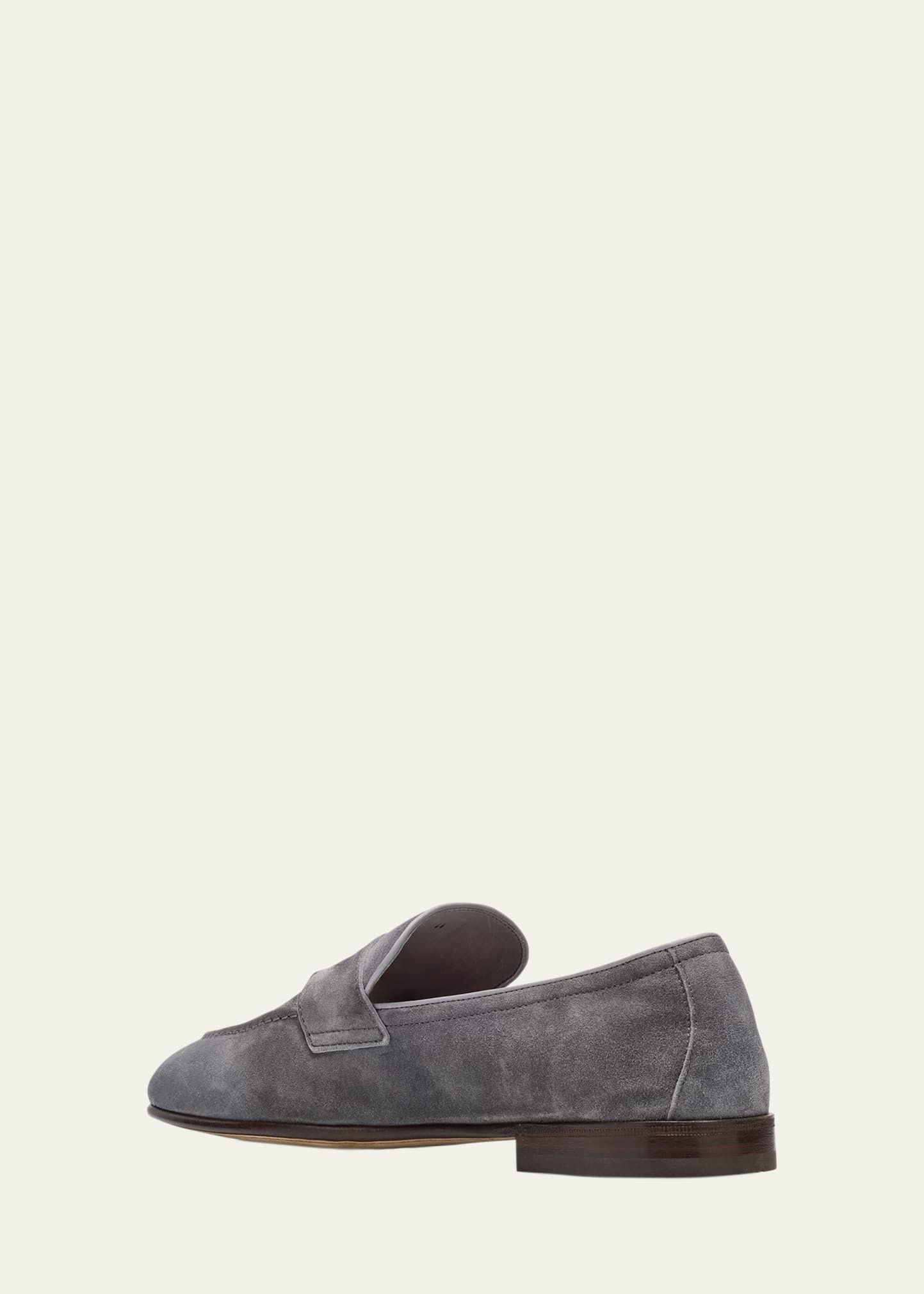 Brunello Cucinelli Suede Penny Loafers Size US 9 / EU 42 - 3 Thumbnail