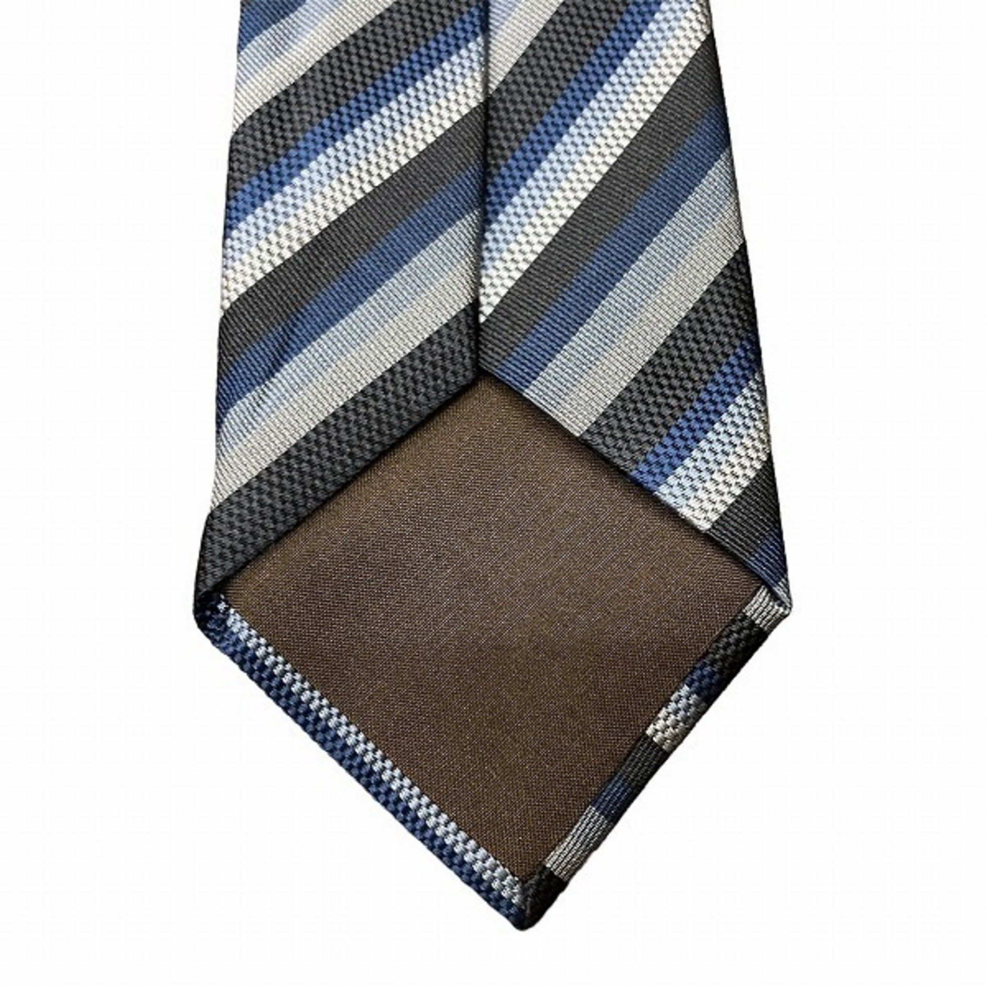 Louis Vuitton Louis Vuitton Striped Silk Black x Blue Accessory Necktie Men's Size ONE SIZE - 6 Thumbnail