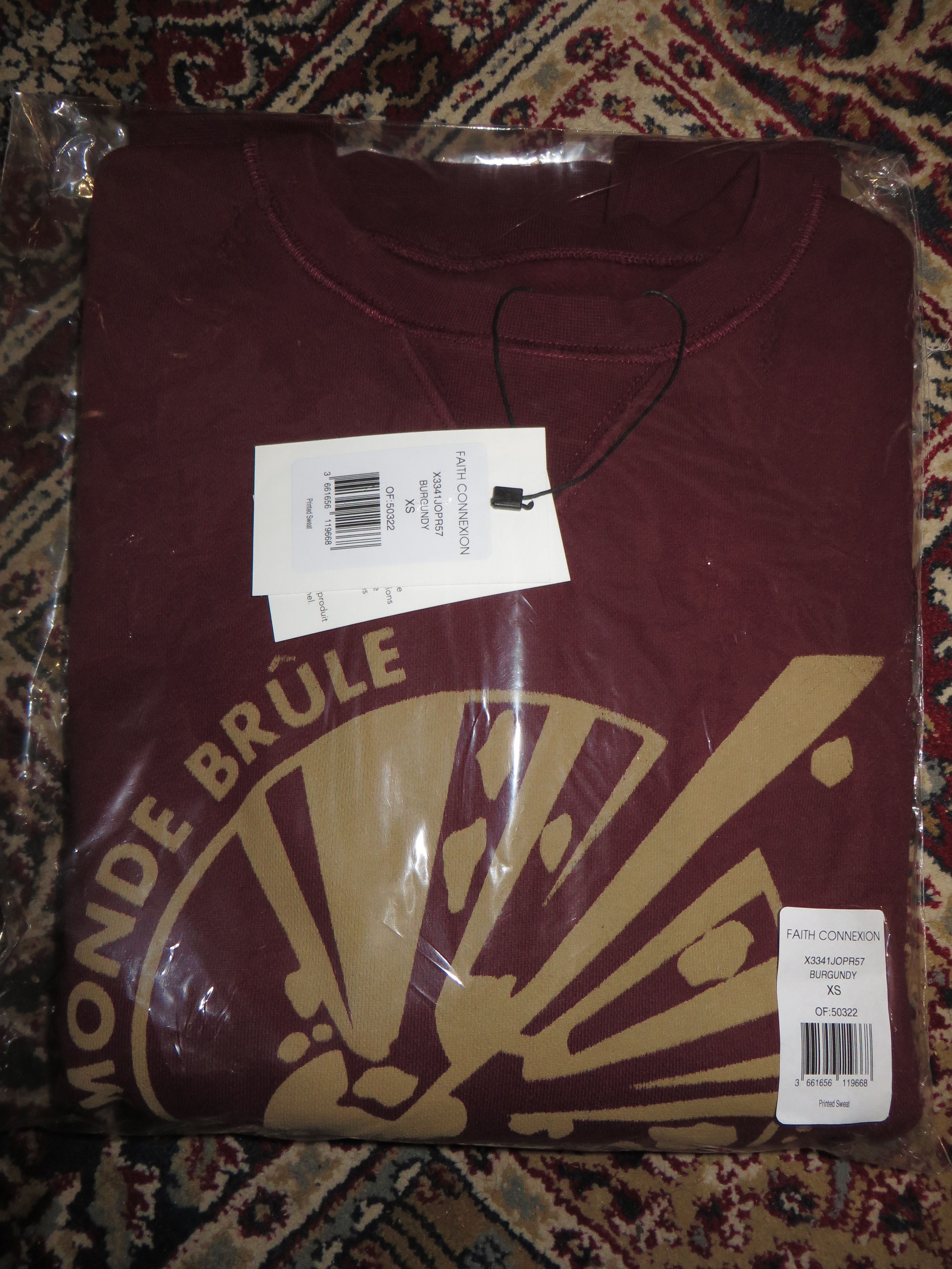 Faith Connexion Printed burgundy sweatshirt Size US XS / EU 42 / 0 - 14 Thumbnail