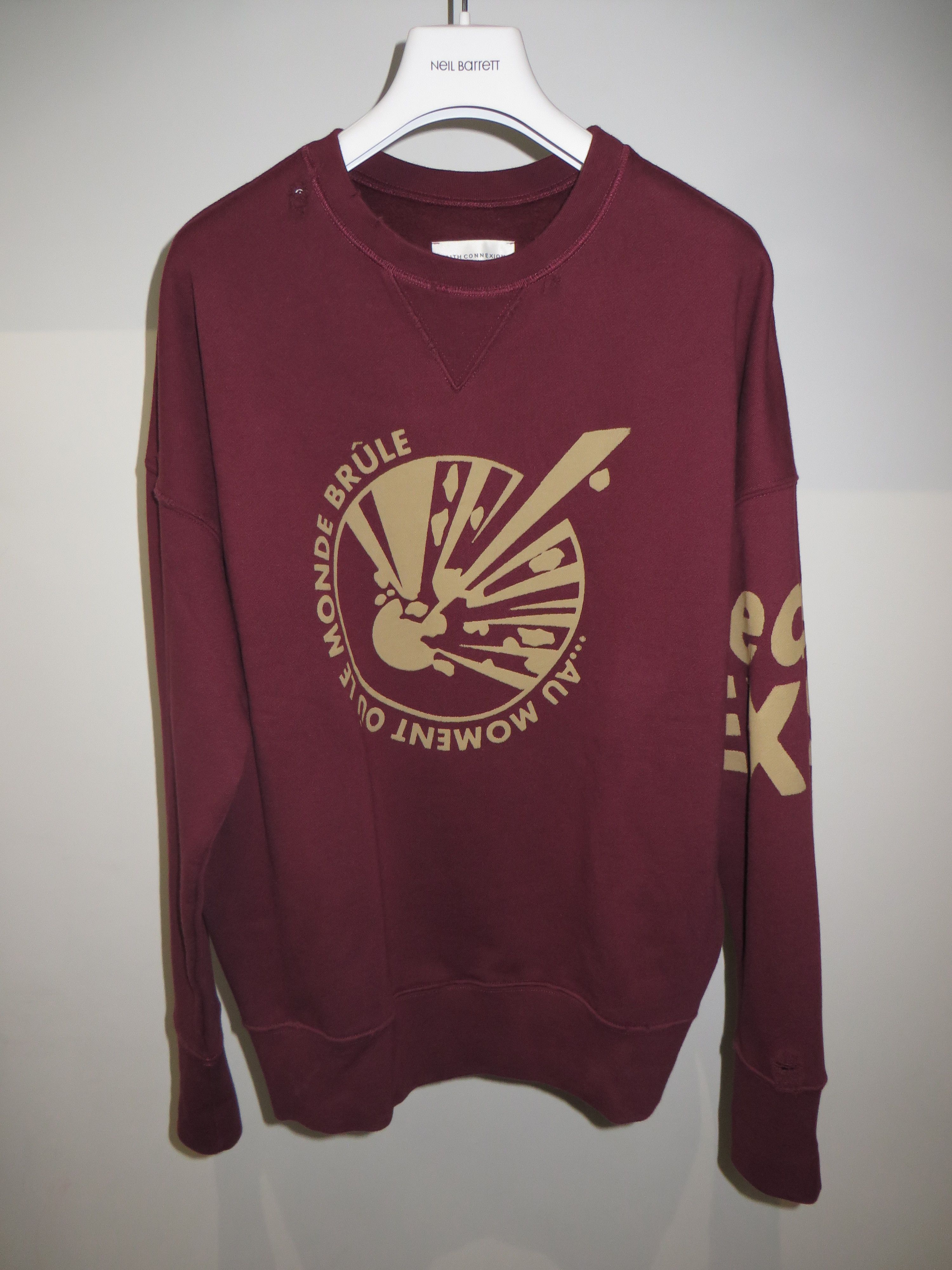 Printed burgundy sweatshirt