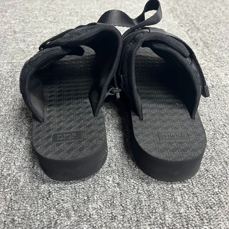 Dior dior's new black alpha oblique print flat slippers Size US 6.5 / EU 39-40 - 4 Thumbnail