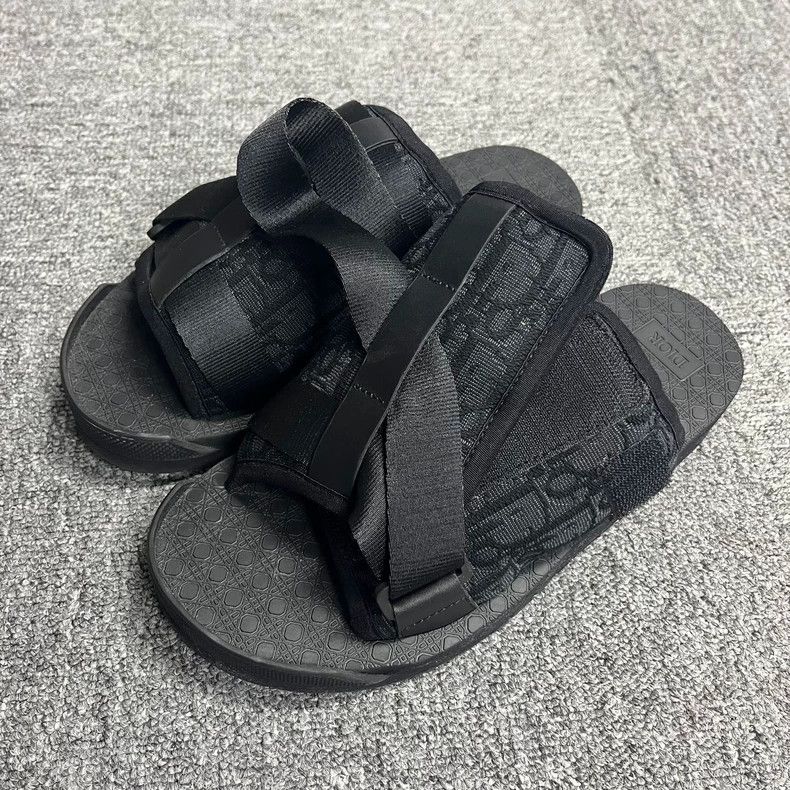 Dior dior's new black alpha oblique print flat slippers Size US 6.5 / EU 39-40 - 2 Thumbnail