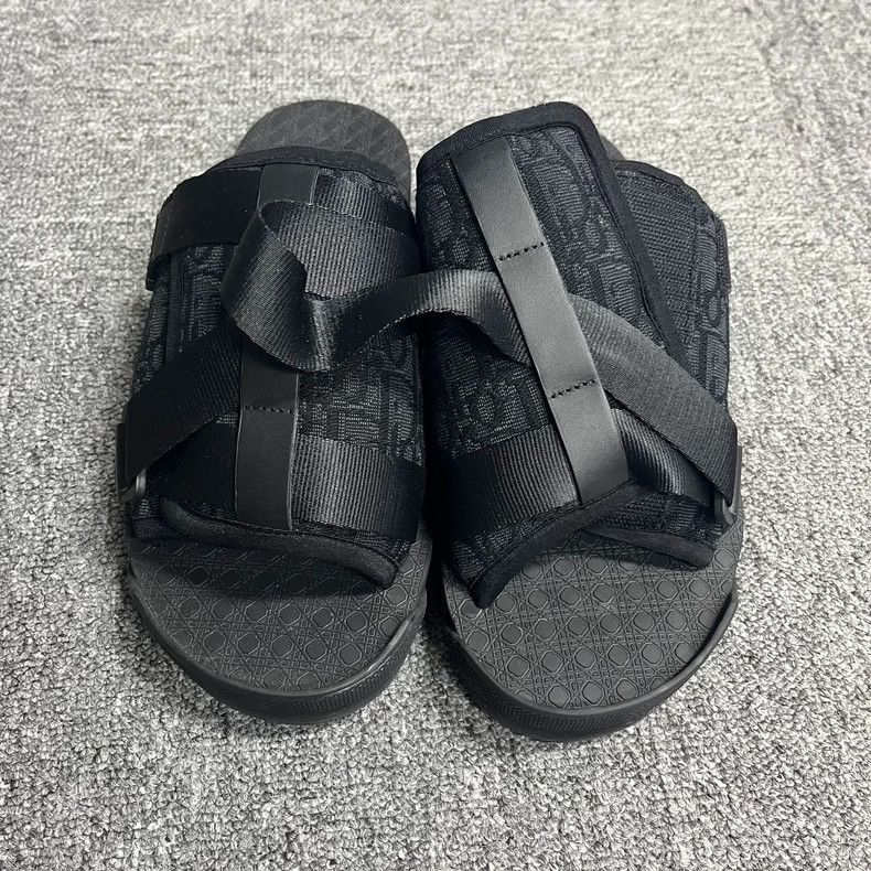 Dior dior's new black alpha oblique print flat slippers Size US 6.5 / EU 39-40 - 3 Thumbnail