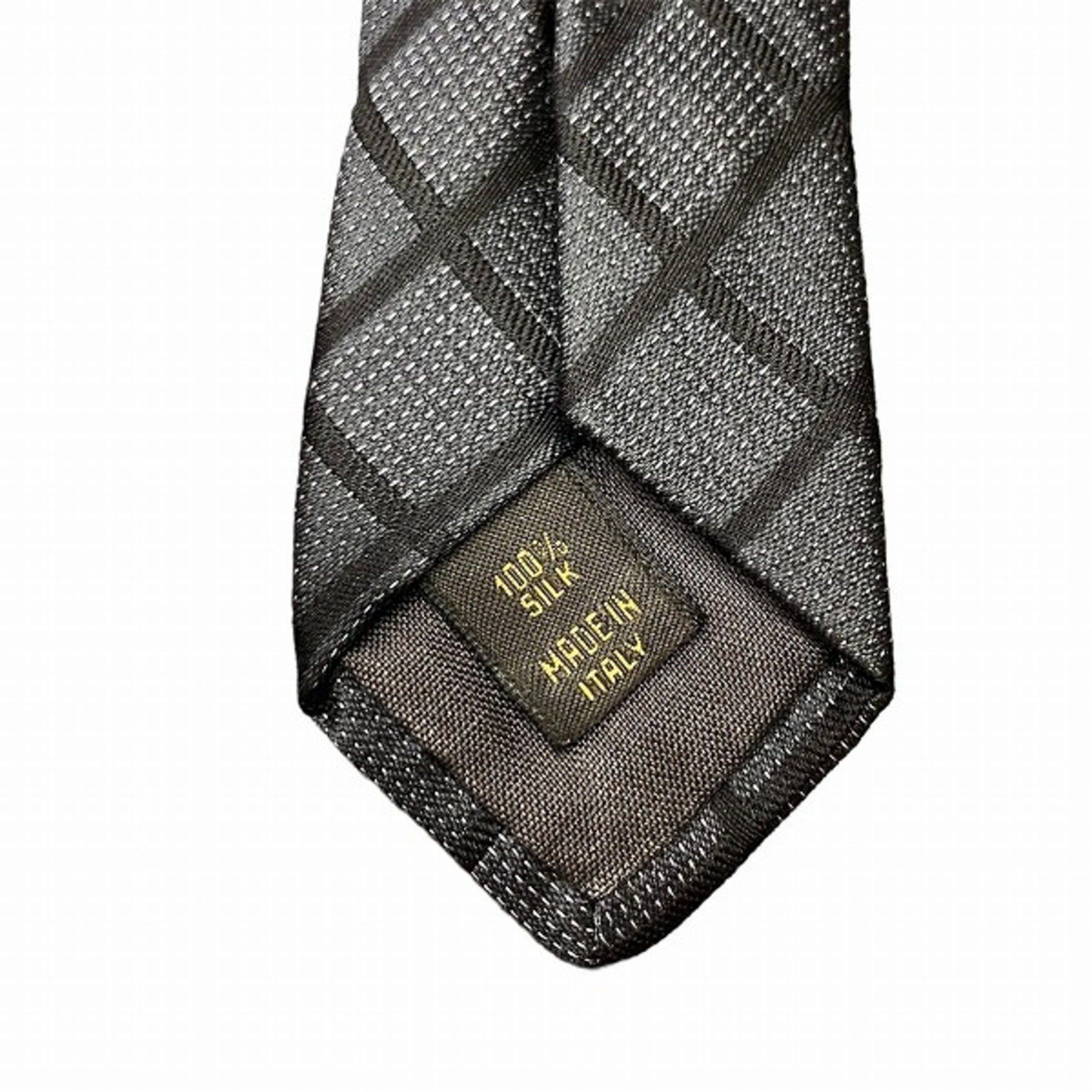 Louis Vuitton Louis Vuitton Check Pattern Black x Grey Accessory Necktie Men's Size ONE SIZE - 8 Thumbnail