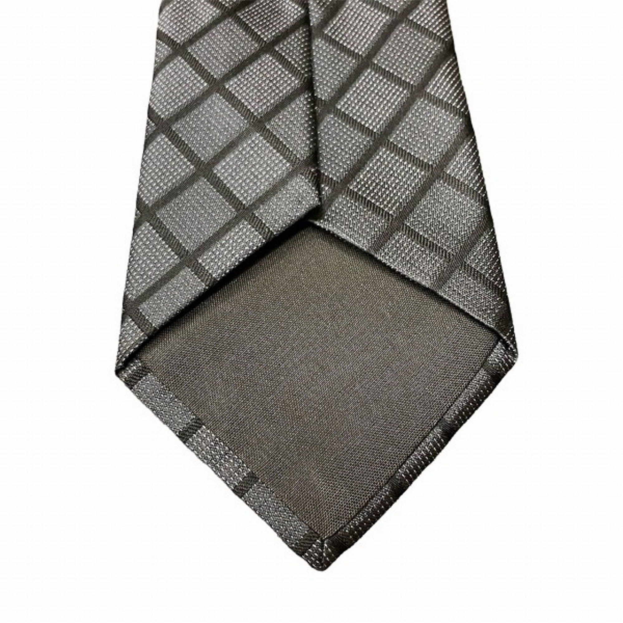 Louis Vuitton Louis Vuitton Check Pattern Black x Grey Accessory Necktie Men's Size ONE SIZE - 6 Thumbnail