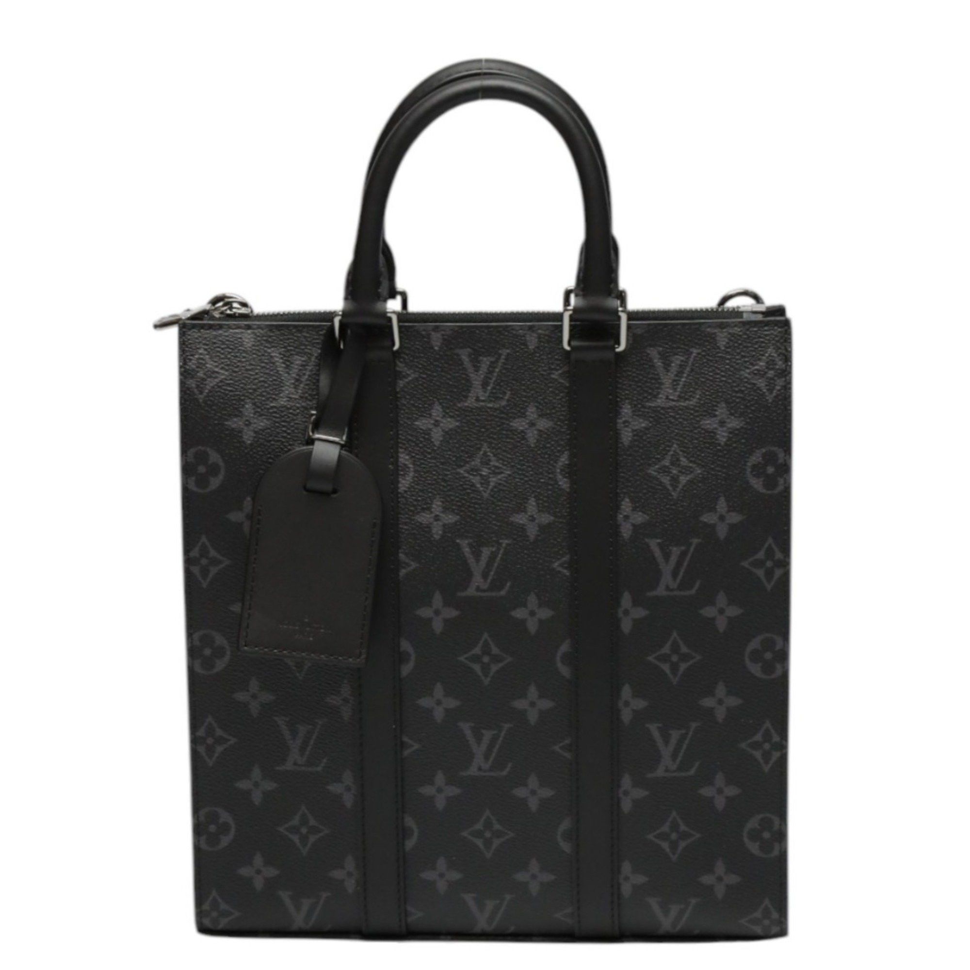 Louis Vuitton Louis Vuitton Tote Bag Shoulder Monogram Eclipse Sac Plat Cross Canvas M46456 Black LV Size ONE SIZE - 3 Thumbnail