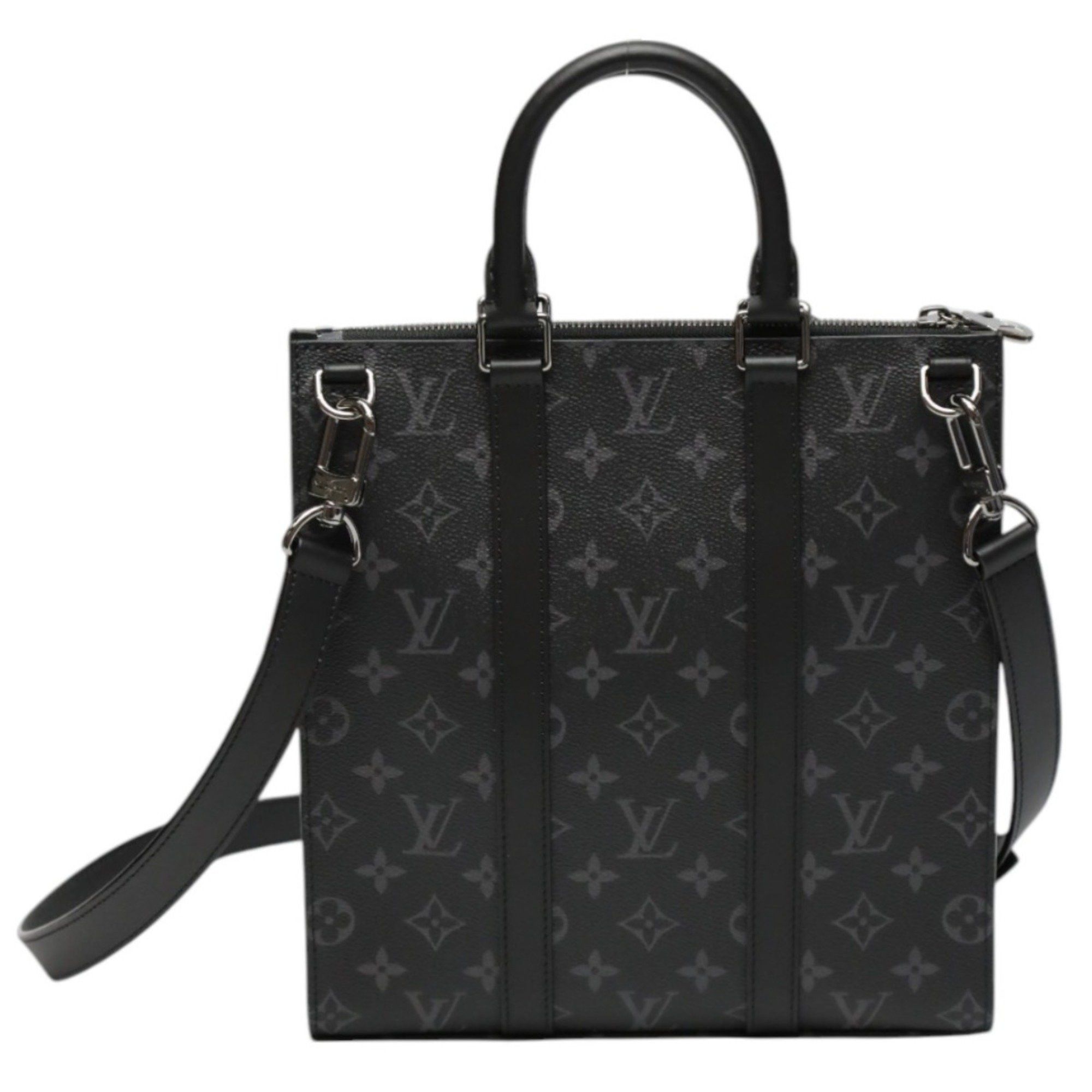Louis Vuitton Louis Vuitton Tote Bag Shoulder Monogram Eclipse Sac Plat Cross Canvas M46456 Black LV Size ONE SIZE - 2 Thumbnail