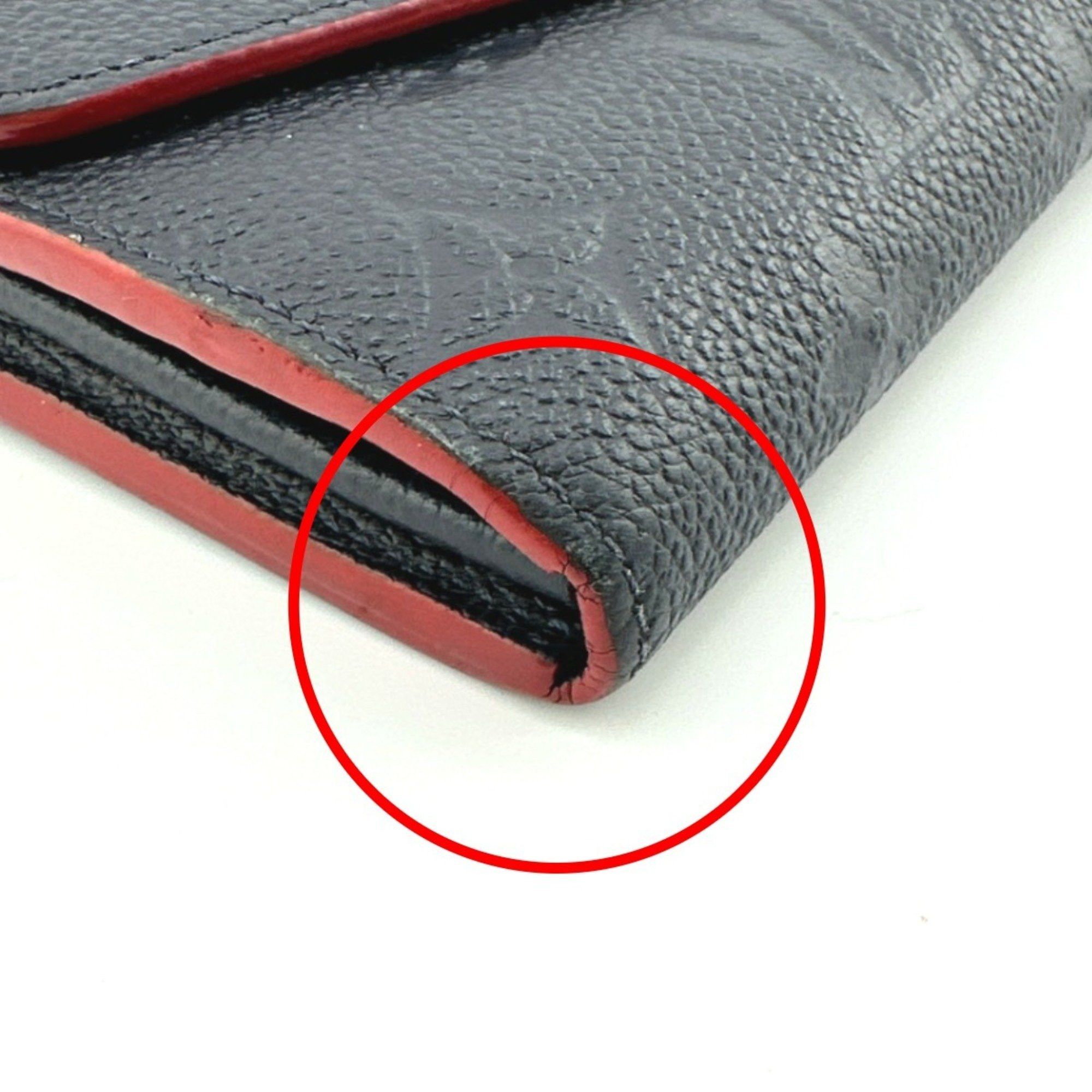 Louis Vuitton Louis Vuitton Long Wallet Portefeuille Sarah Empreinte Card and Coin Pocket Monogram M62125 Marine Rouge LV Size ONE SIZE - 5 Thumbnail