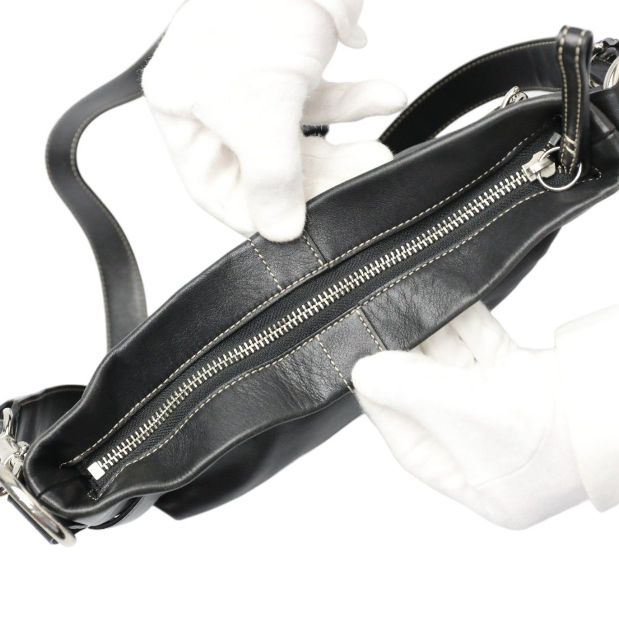 Coach COACH Shoulder Bag Leather 1452 Black Size ONE SIZE - 13 Thumbnail