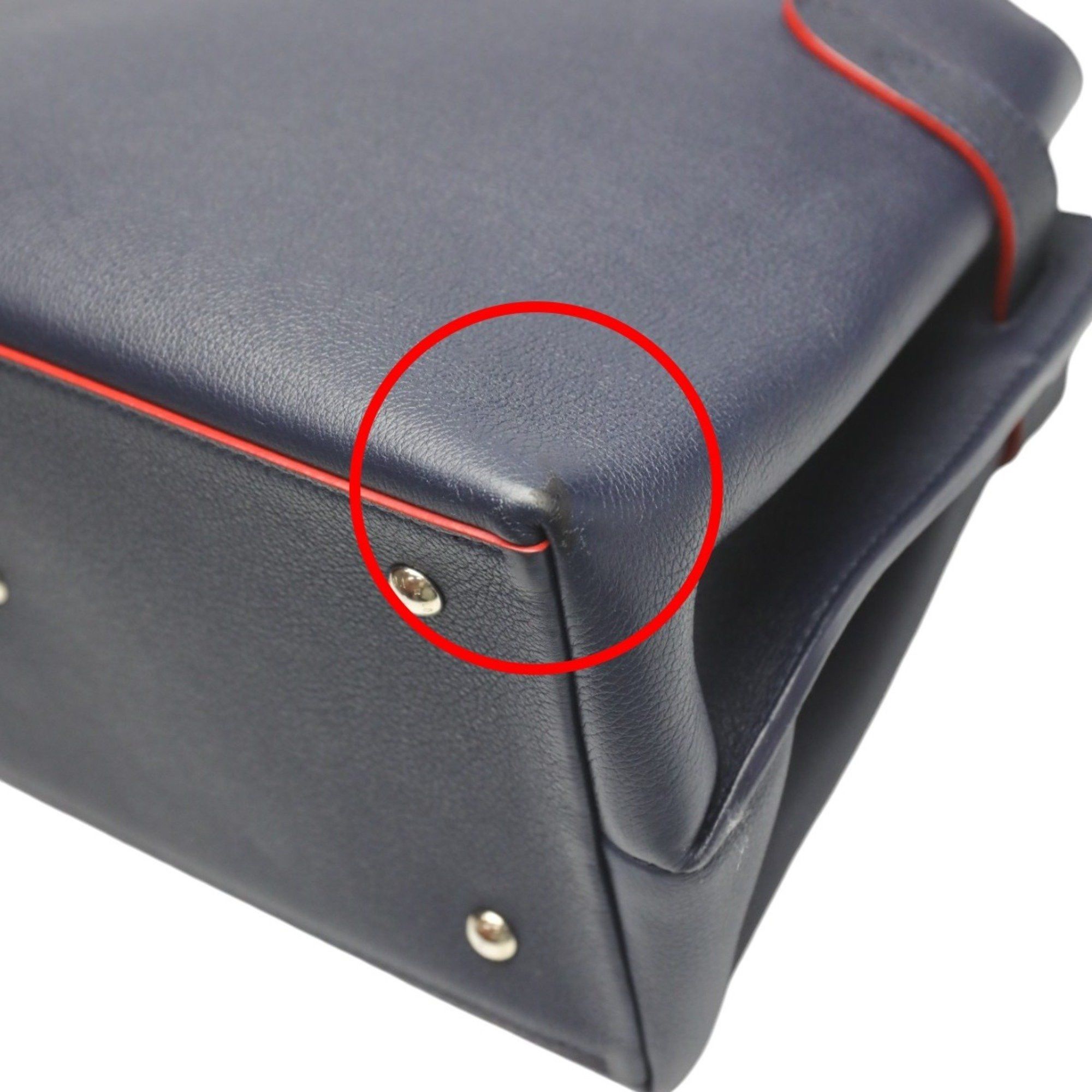 Louis Vuitton Louis Vuitton Handbag Bag Rock Me Day Marine Rouge M53645 Navy x Red LV Size ONE SIZE - 9 Thumbnail