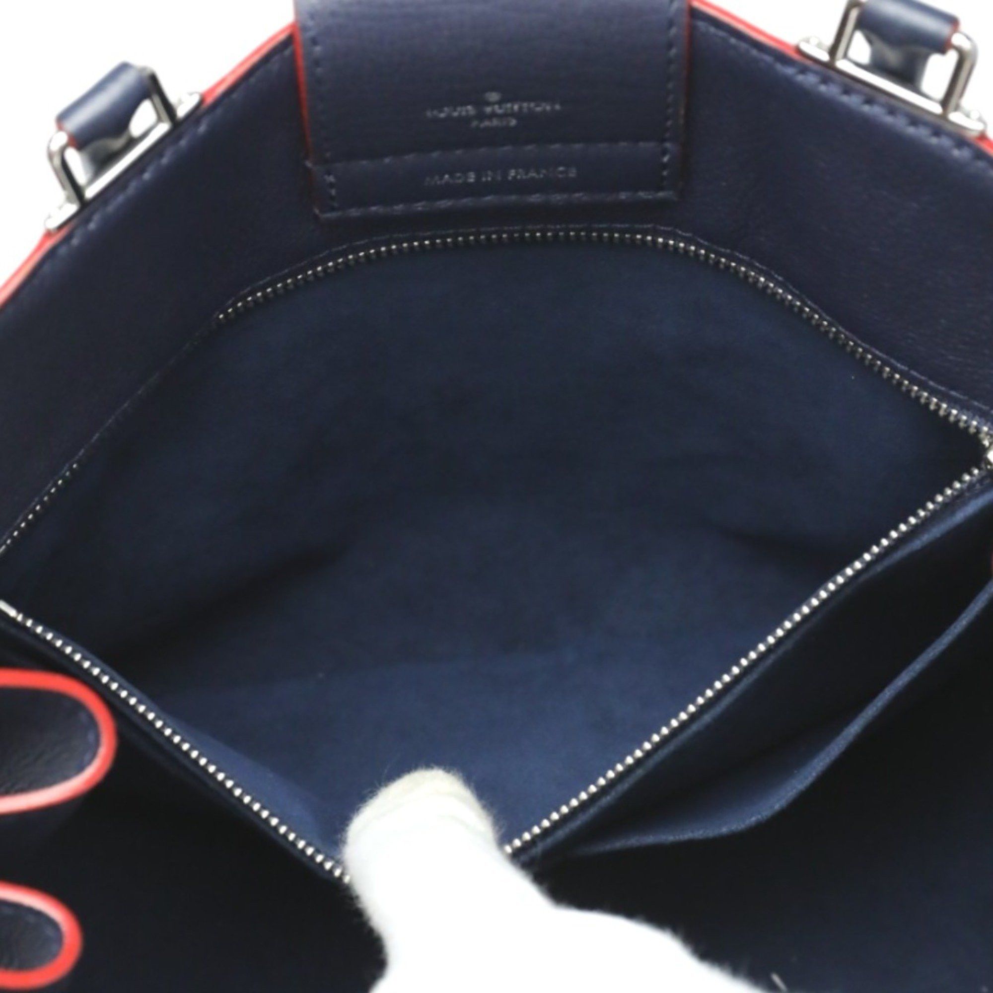 Louis Vuitton Louis Vuitton Handbag Bag Rock Me Day Marine Rouge M53645 Navy x Red LV Size ONE SIZE - 13 Thumbnail