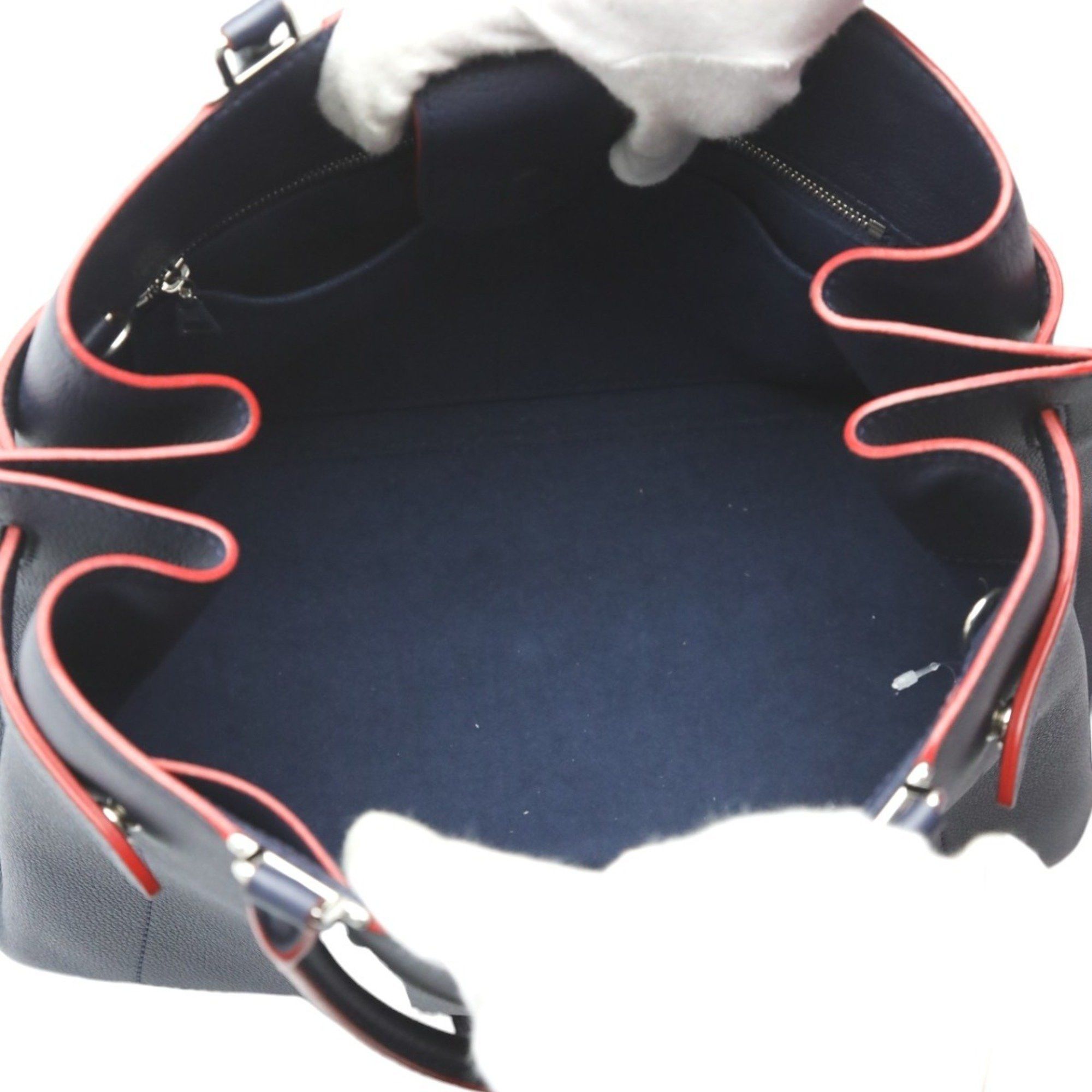 Louis Vuitton Louis Vuitton Handbag Bag Rock Me Day Marine Rouge M53645 Navy x Red LV Size ONE SIZE - 12 Thumbnail