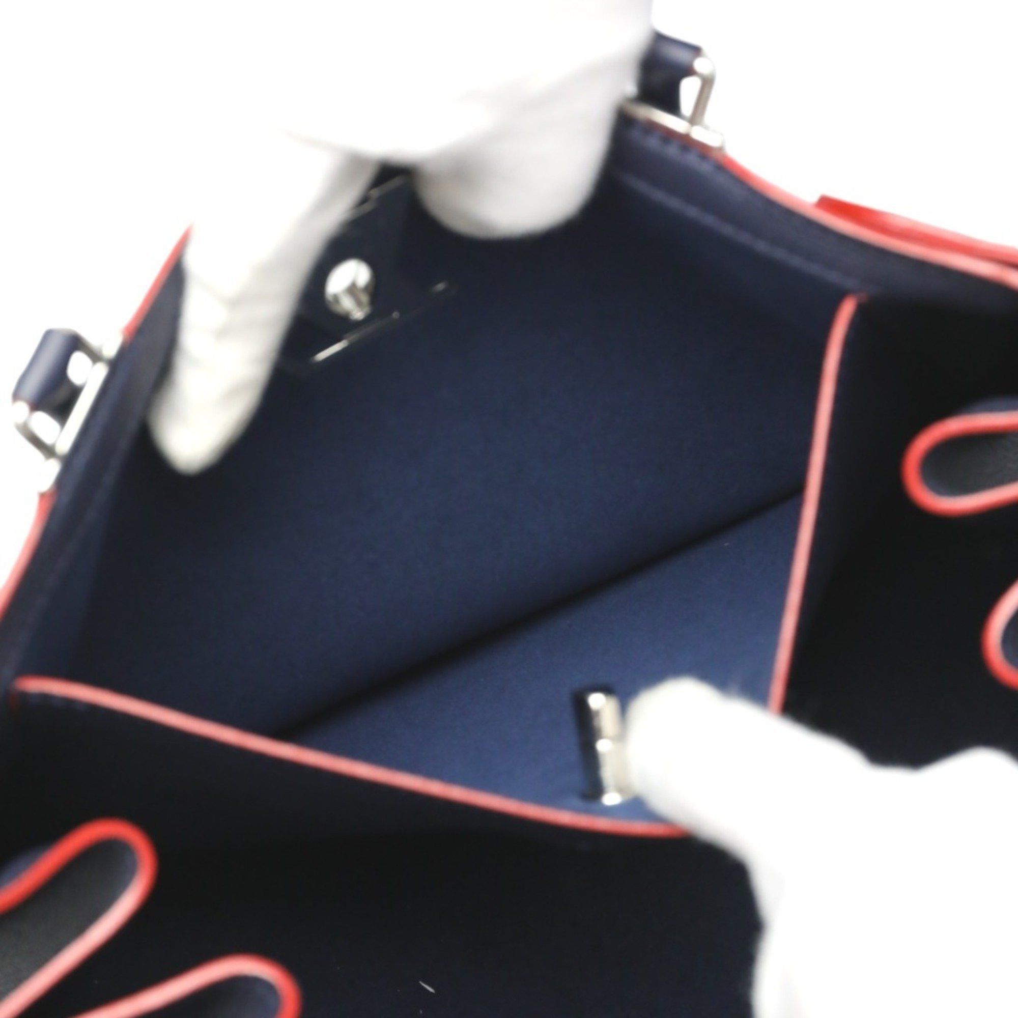 Louis Vuitton Louis Vuitton Handbag Bag Rock Me Day Marine Rouge M53645 Navy x Red LV Size ONE SIZE - 14 Thumbnail