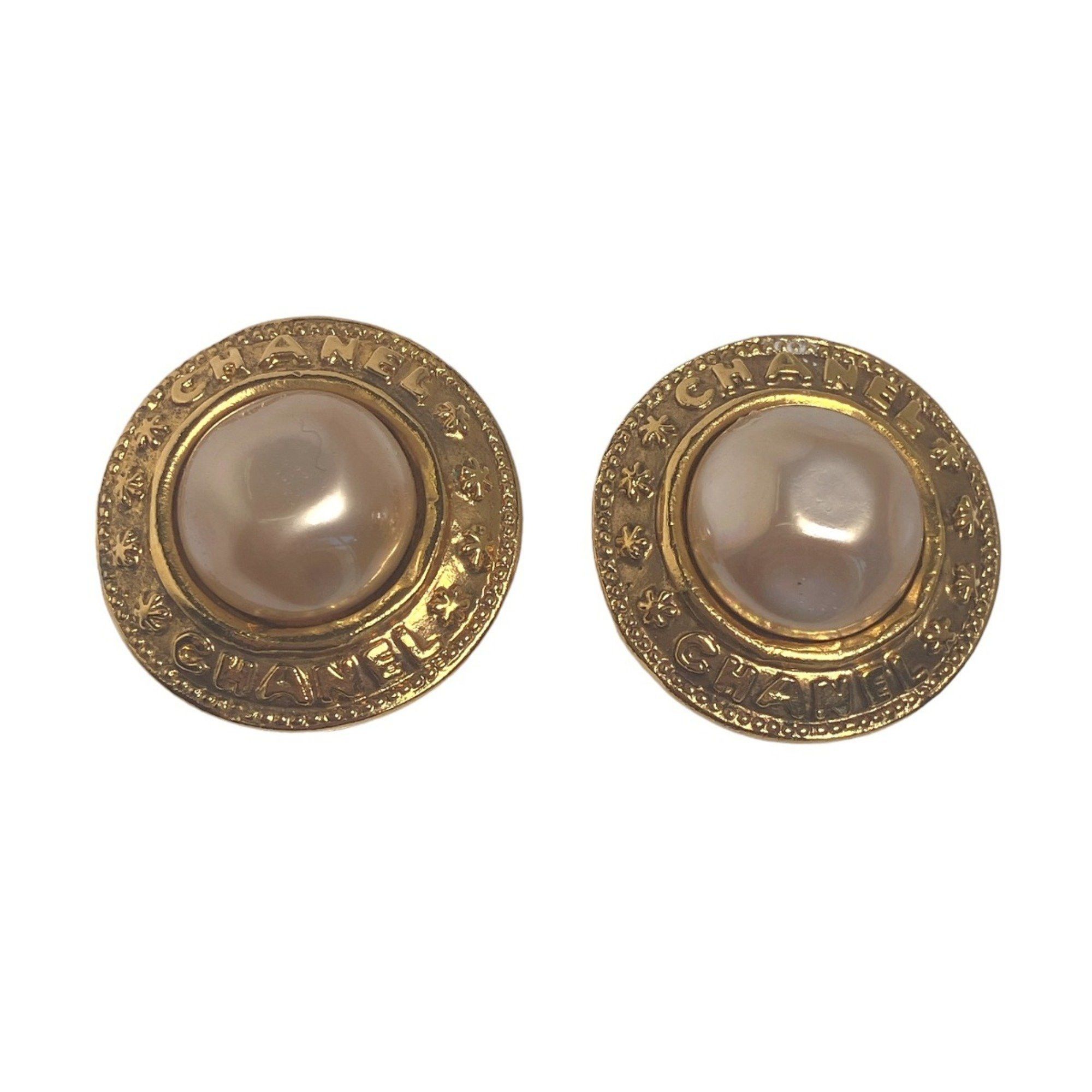 Chanel CHANEL Earrings, Imitation Pearl, GP, Gold Size ONE SIZE - 2 Thumbnail