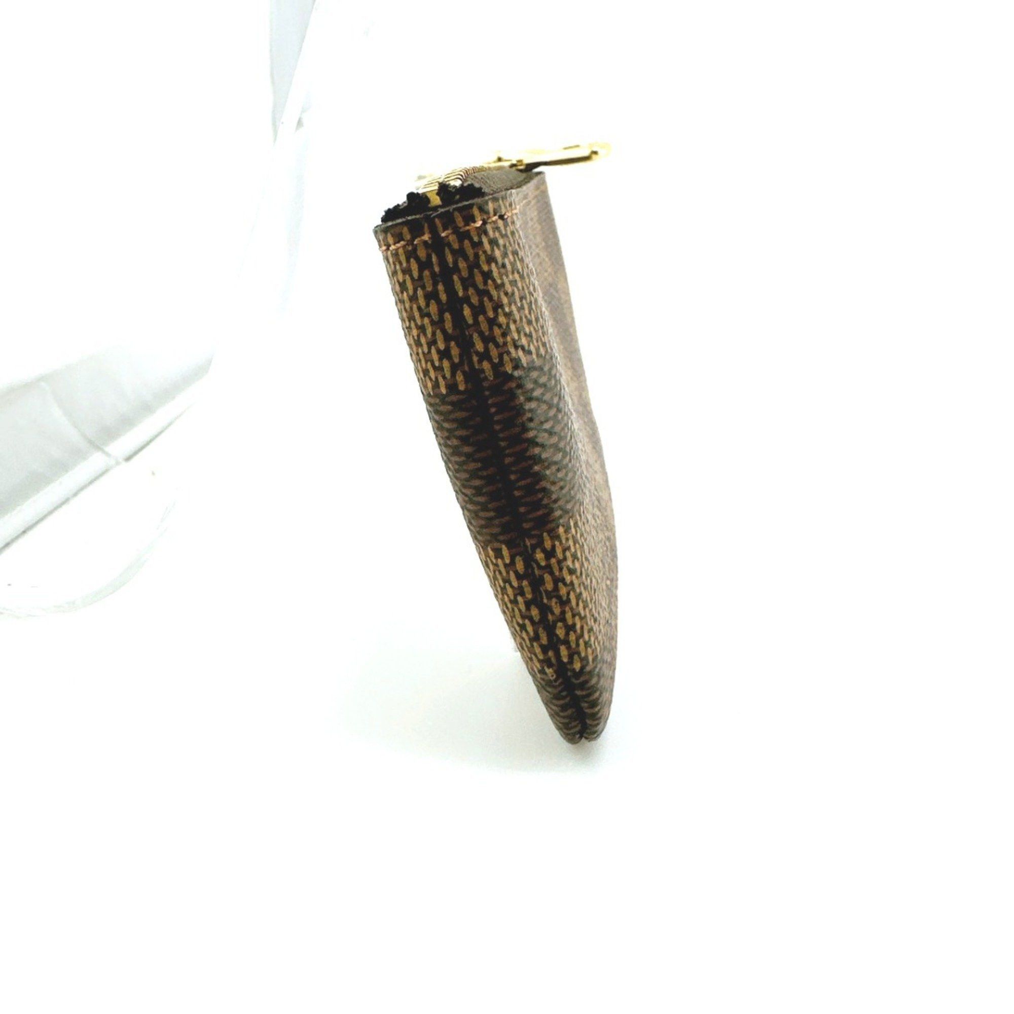 Louis Vuitton Louis Vuitton Key Case Coin Purse Damier Pochette Cle Canvas N62658 Brown LV Size ONE SIZE - 4 Thumbnail