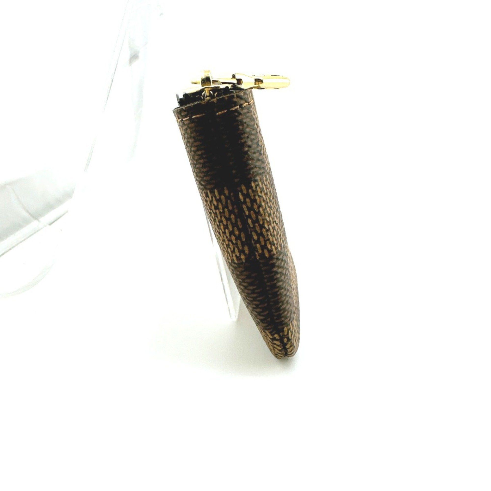 Louis Vuitton Louis Vuitton Key Case Coin Purse Damier Pochette Cle Canvas N62658 Brown LV Size ONE SIZE - 3 Thumbnail