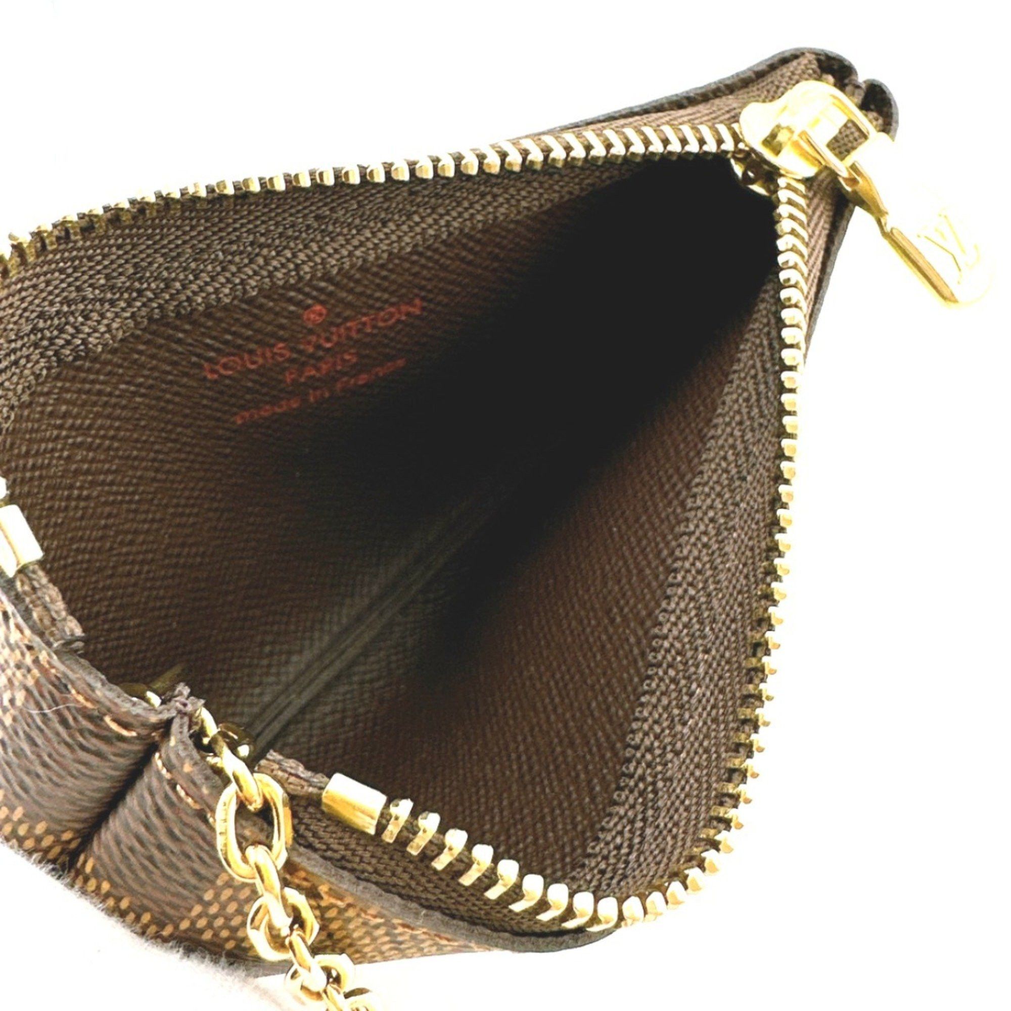 Louis Vuitton Louis Vuitton Key Case Coin Purse Damier Pochette Cle Canvas N62658 Brown LV Size ONE SIZE - 8 Thumbnail