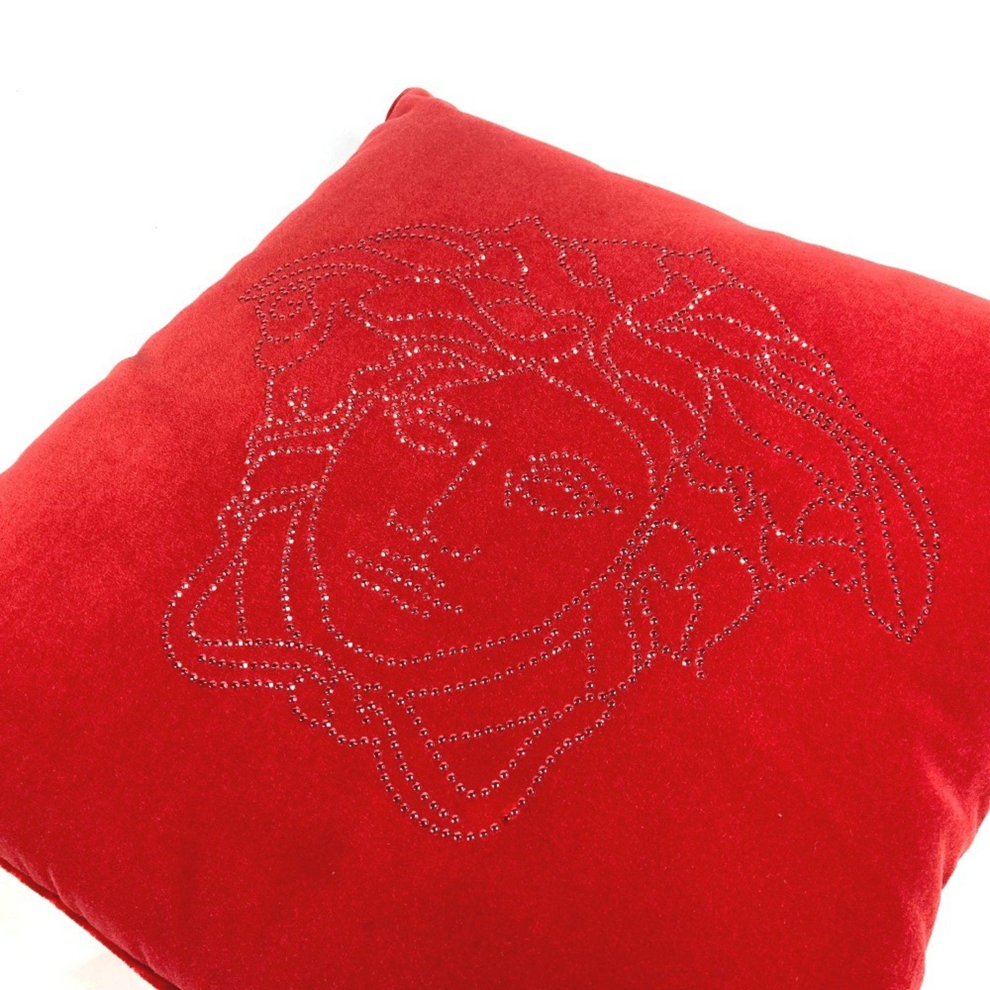 Versace Versace Pillow Home Medusa Rhinestone Cushion Cotton Women's Red Size ONE SIZE - 6 Thumbnail