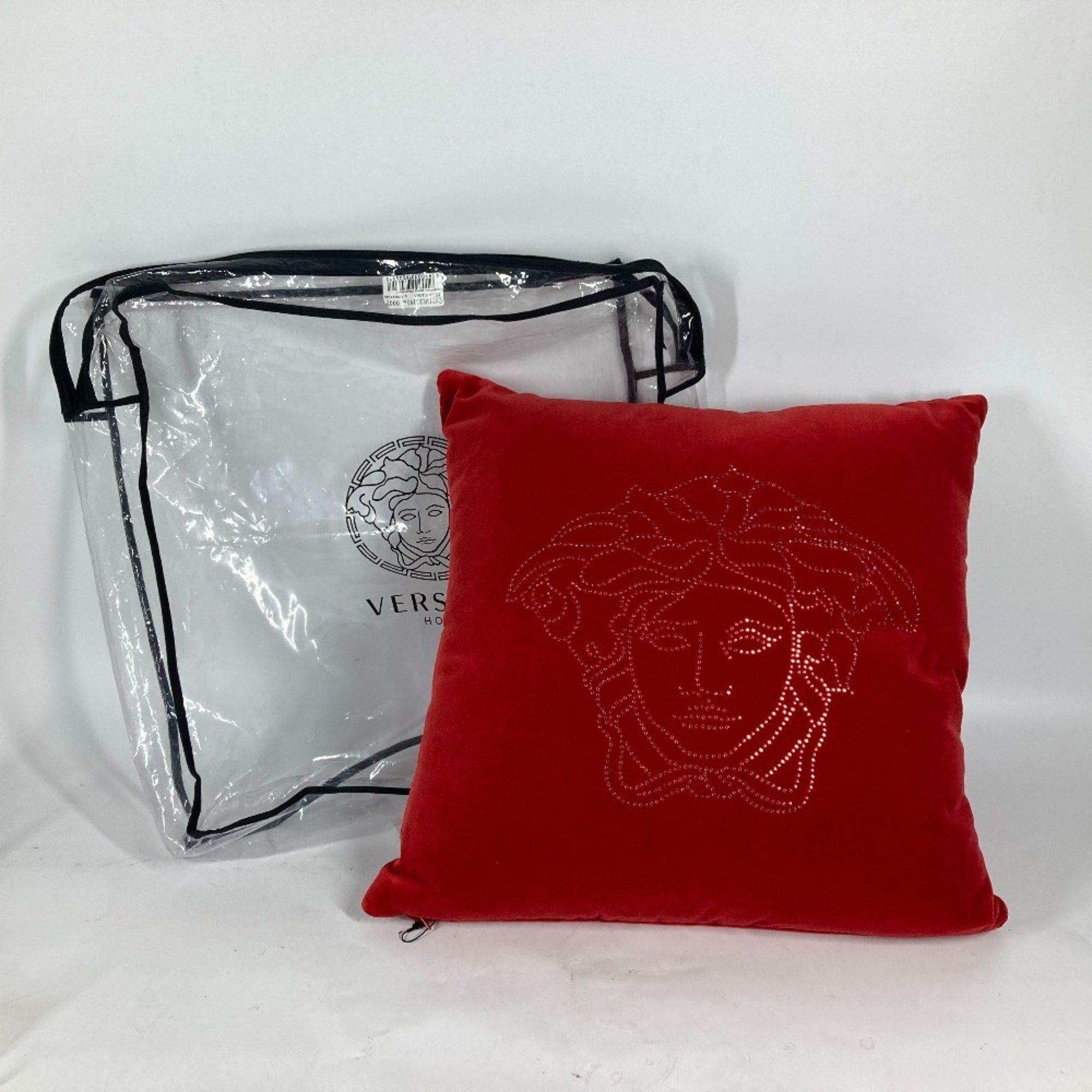 Versace Versace Pillow Home Medusa Rhinestone Cushion Cotton Women's Red Size ONE SIZE - 11 Thumbnail