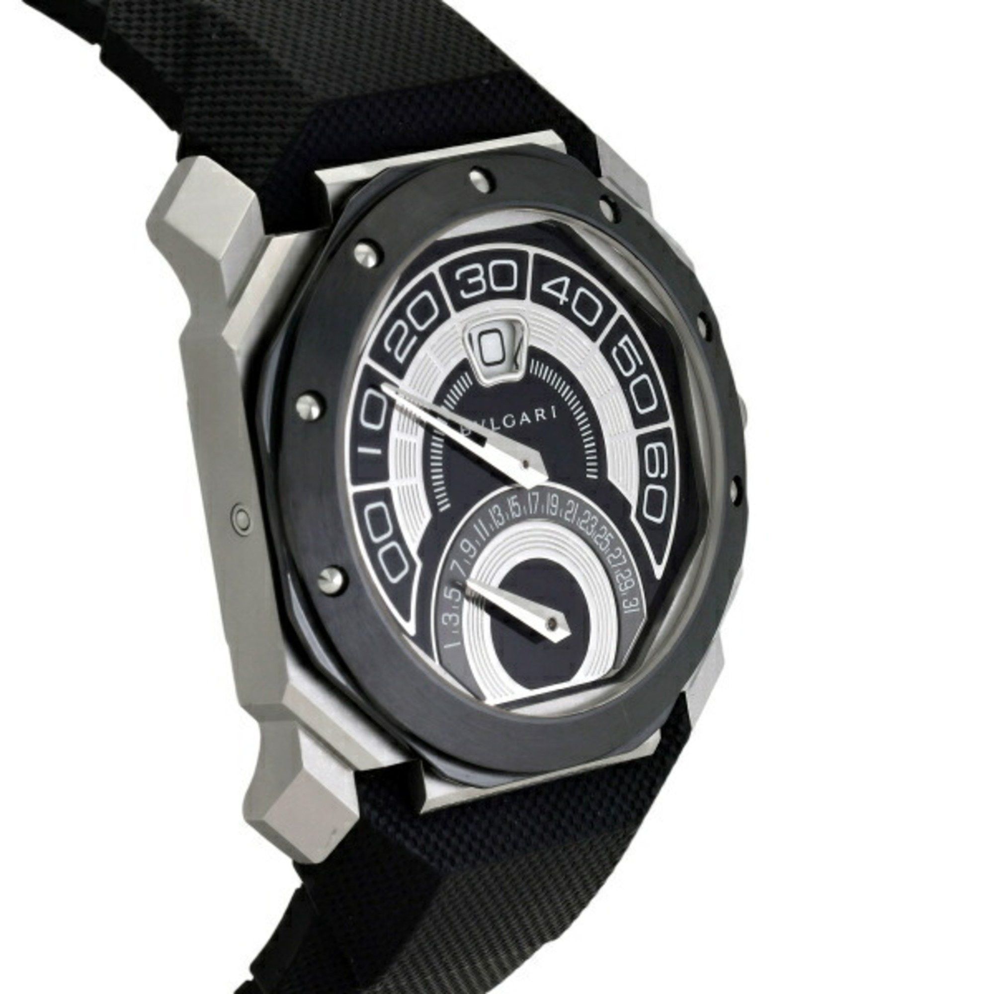Bvlgari BVLGARI Octo Bi-Retro Gerald Genta 101831 BGO43BSCVDBR Silver Black Dial Men's Watch __ Size ONE SIZE - 2 Thumbnail
