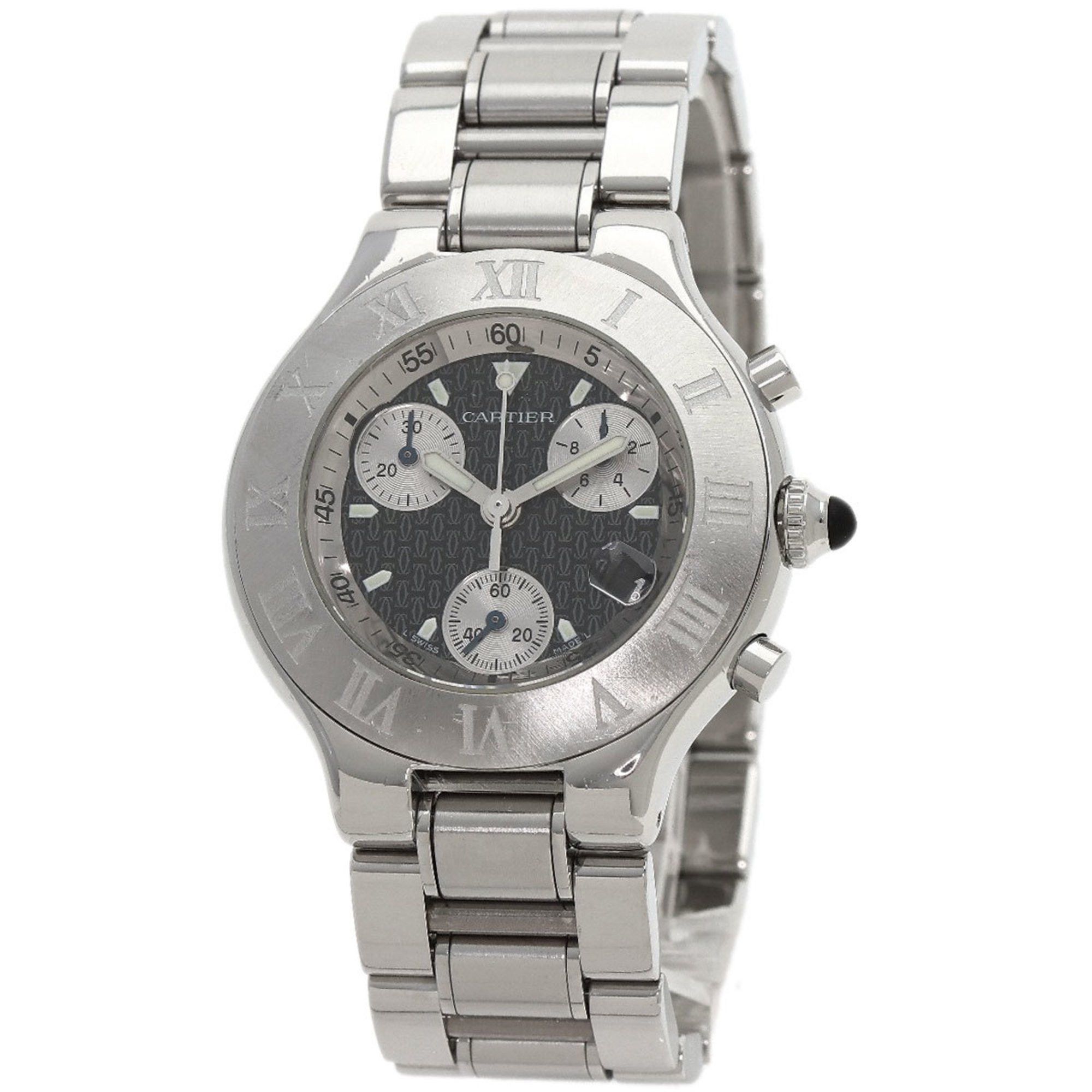Cartier Cartier W10172T2 Chronoscuff Date Watch Stainless Steel SS Men's CARTIER Size ONE SIZE - 11 Thumbnail