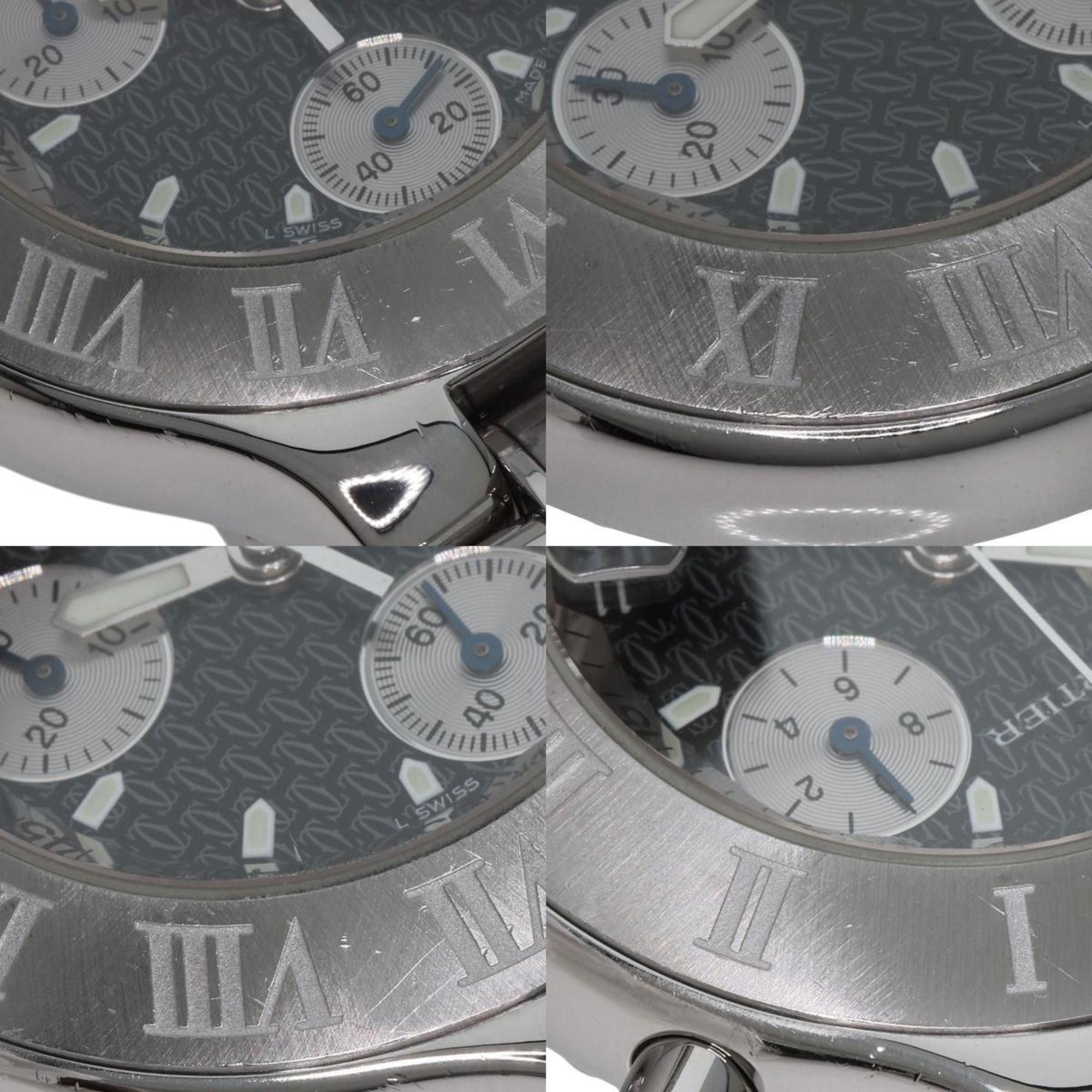 Cartier Cartier W10172T2 Chronoscuff Date Watch Stainless Steel SS Men's CARTIER Size ONE SIZE - 9 Thumbnail