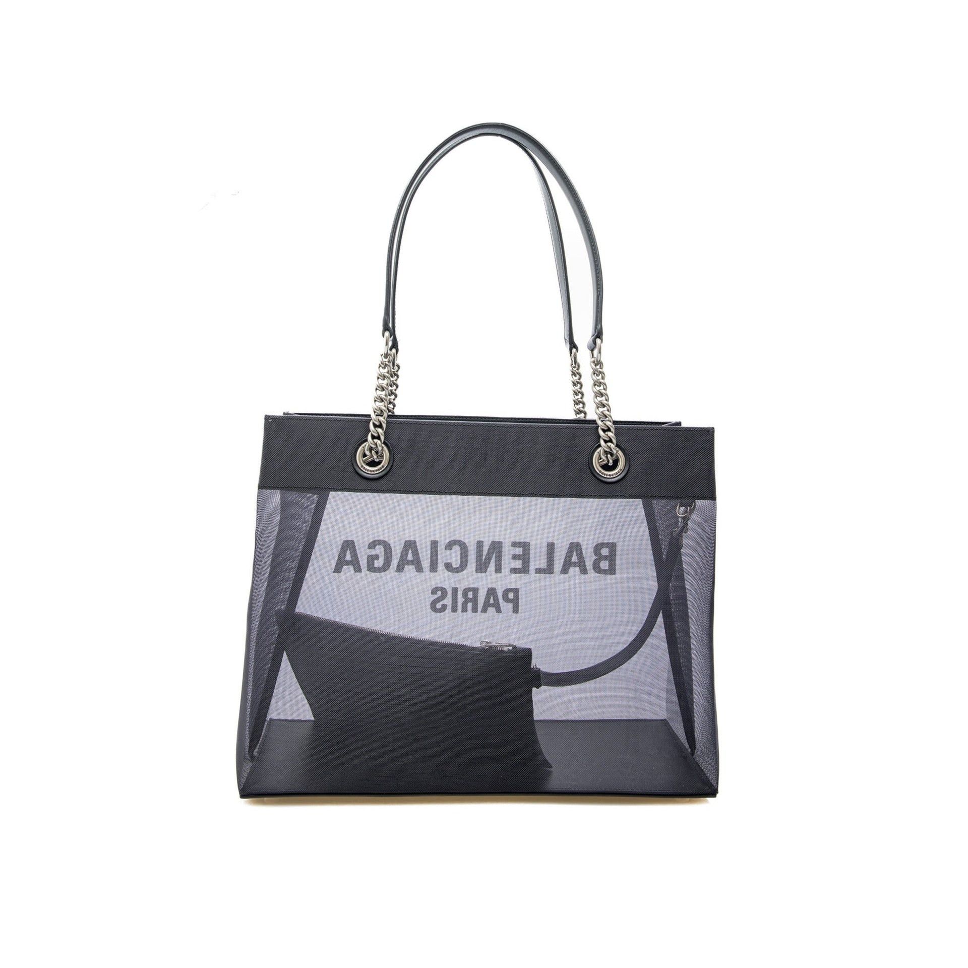 Balenciaga Duty Free Large Mesh Tote in Black Size ONE SIZE - 3 Thumbnail