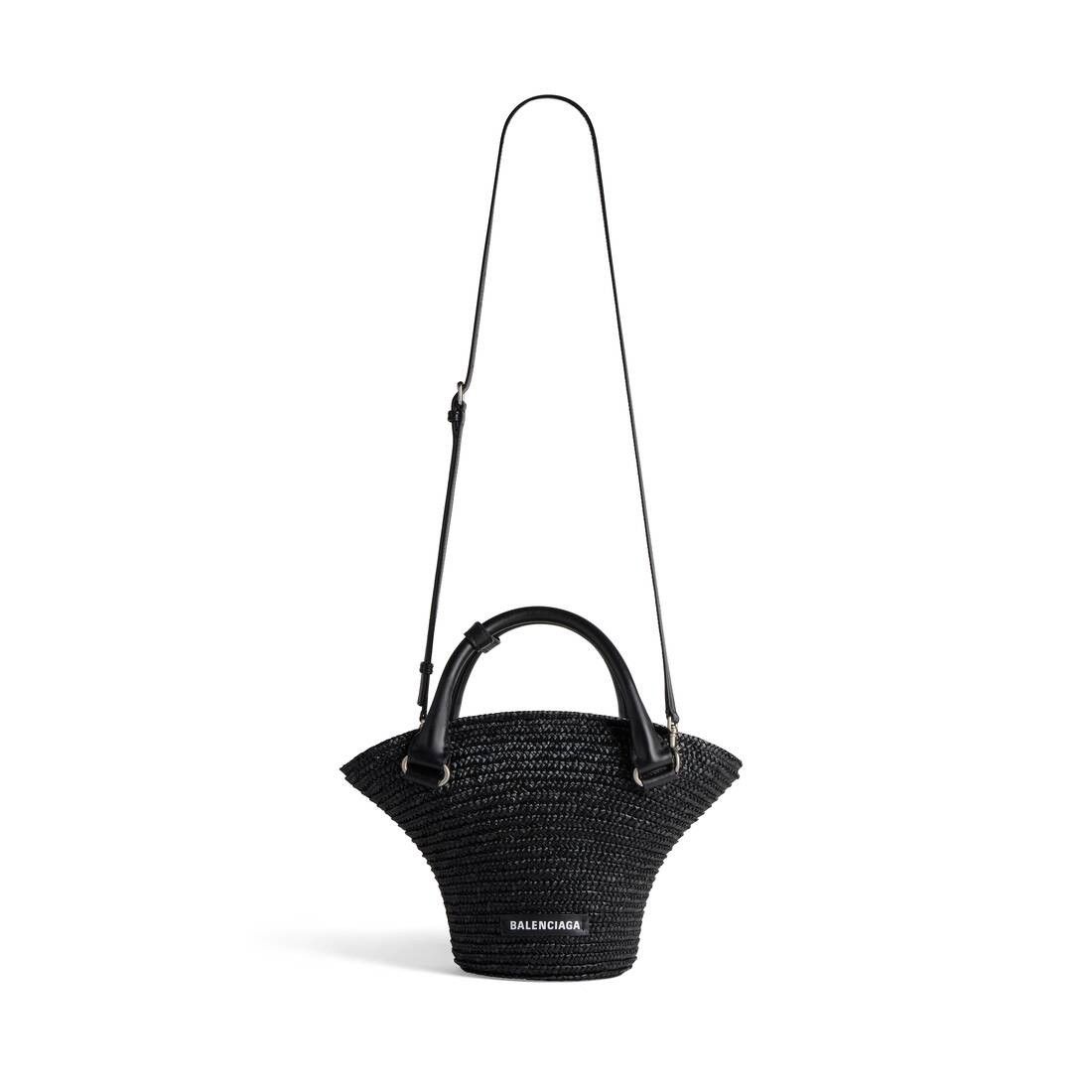 Balenciaga Beach Straw Tote Bag Mini in Black Size ONE SIZE - 5 Thumbnail
