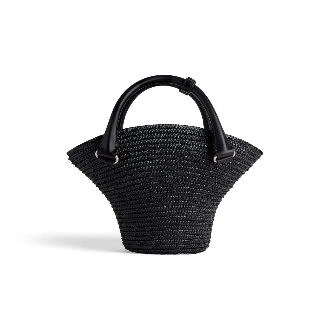 Balenciaga Beach Straw Tote Bag Mini in Black Size ONE SIZE - 4 Thumbnail