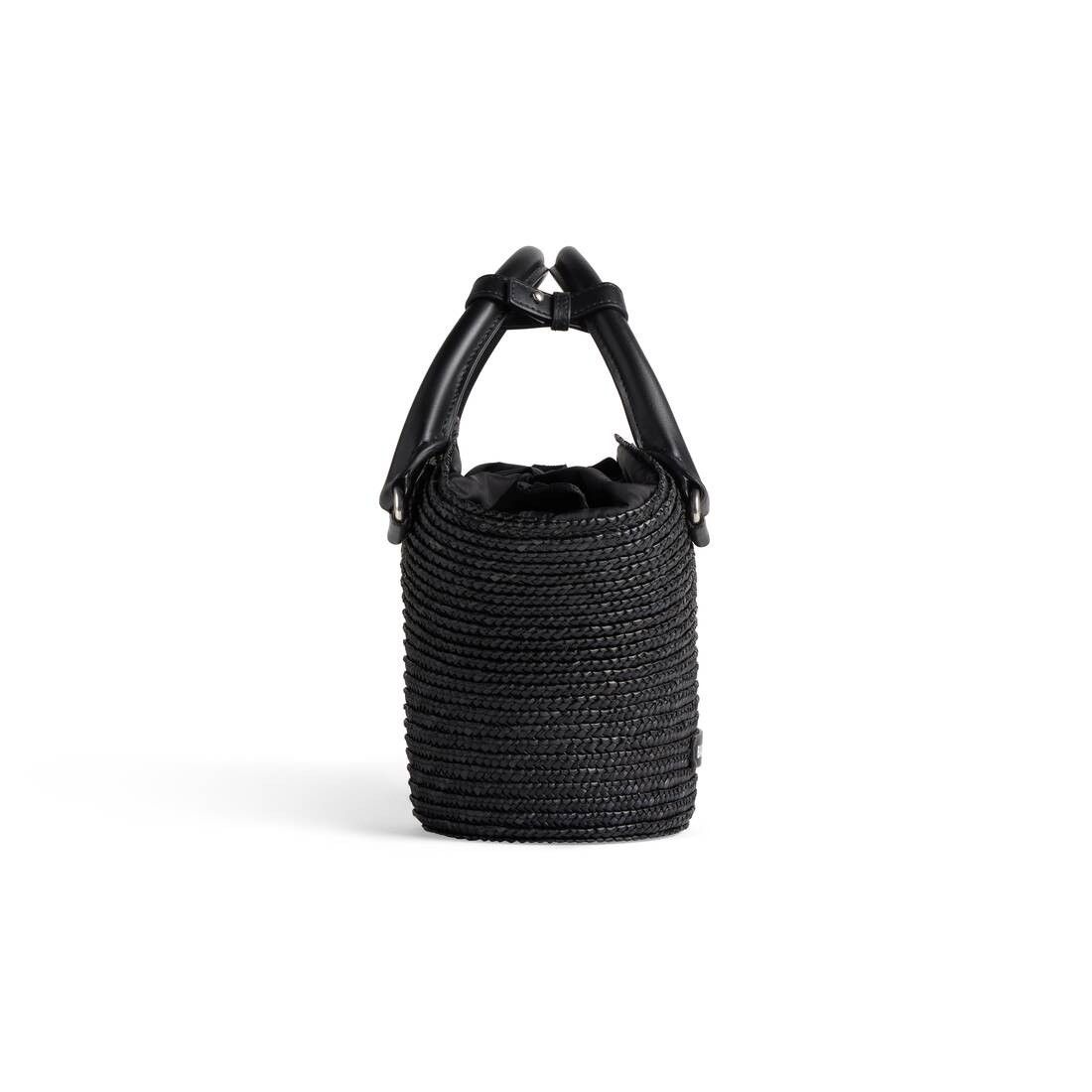Balenciaga Beach Straw Tote Bag Mini in Black Size ONE SIZE - 3 Thumbnail