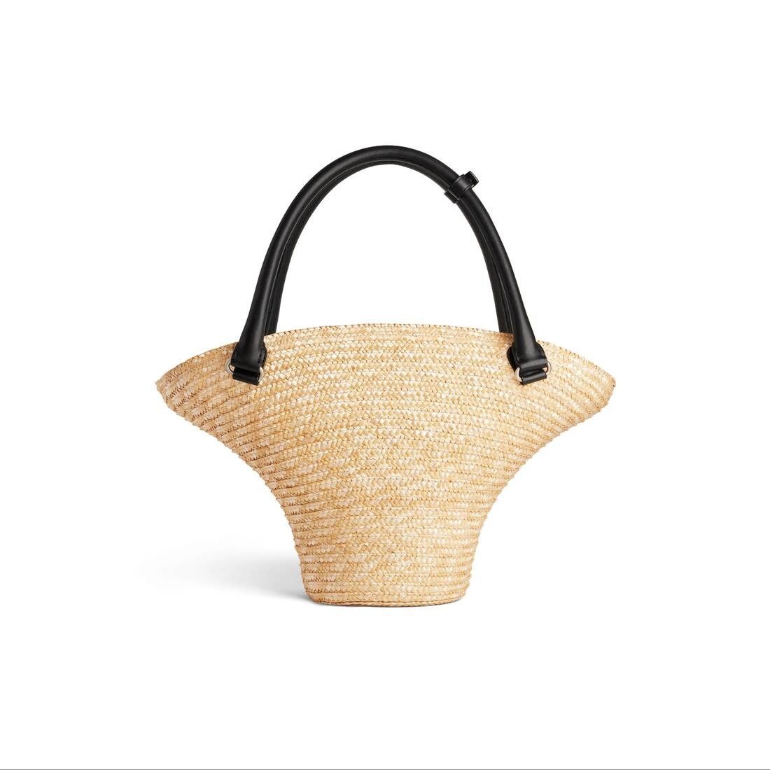 Balenciaga Beach Straw Tote Bag Medium in Natural Size ONE SIZE - 4 Thumbnail