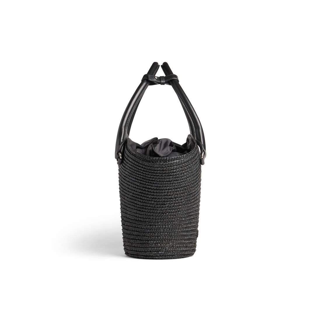 Balenciaga Beach Straw Tote Bag Large in Black Size ONE SIZE - 3 Thumbnail