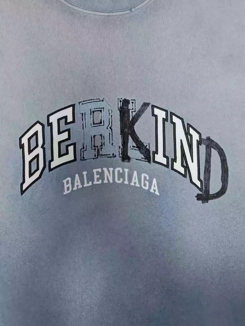 Balenciaga Be Kind Fadded T-Shirt in Blue Size US XXL / EU 58 / 5 - 3 Thumbnail