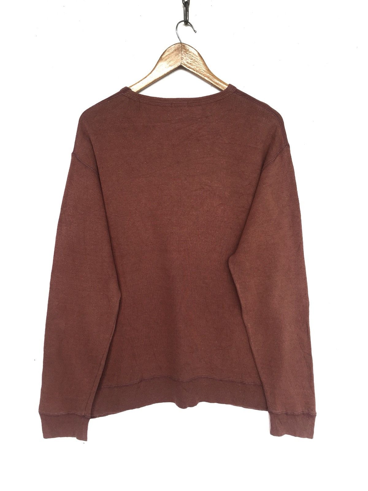 Beams Plus Beams Japan Plain Chocolate Crewneck Sweatshirt Jumper Size US L / EU 52-54 / 3 - 3 Thumbnail