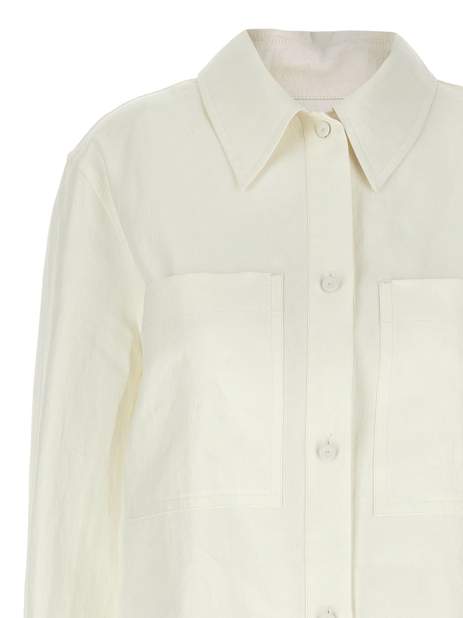 Jil Sander Linen Shirt Size S / US 4 / IT 40 - 3 Thumbnail