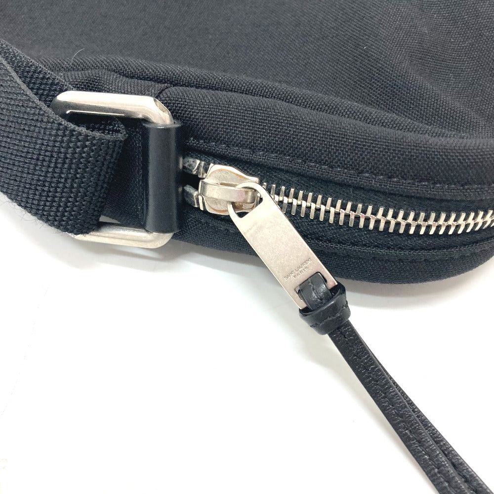 Saint Laurent Paris Saint Laurent Paris Logo Plate Shoulder Bag Slanted Lumbar Back Canvas/Leather Women Black Size ONE SIZE - 12 Thumbnail