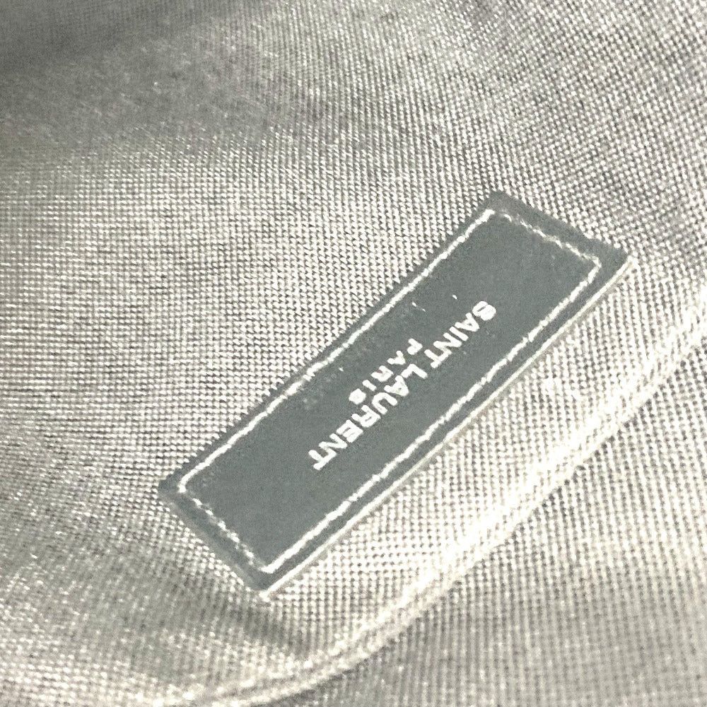 Saint Laurent Paris Saint Laurent Paris Logo Plate Shoulder Bag Slanted Lumbar Back Canvas/Leather Women Black Size ONE SIZE - 19 Thumbnail