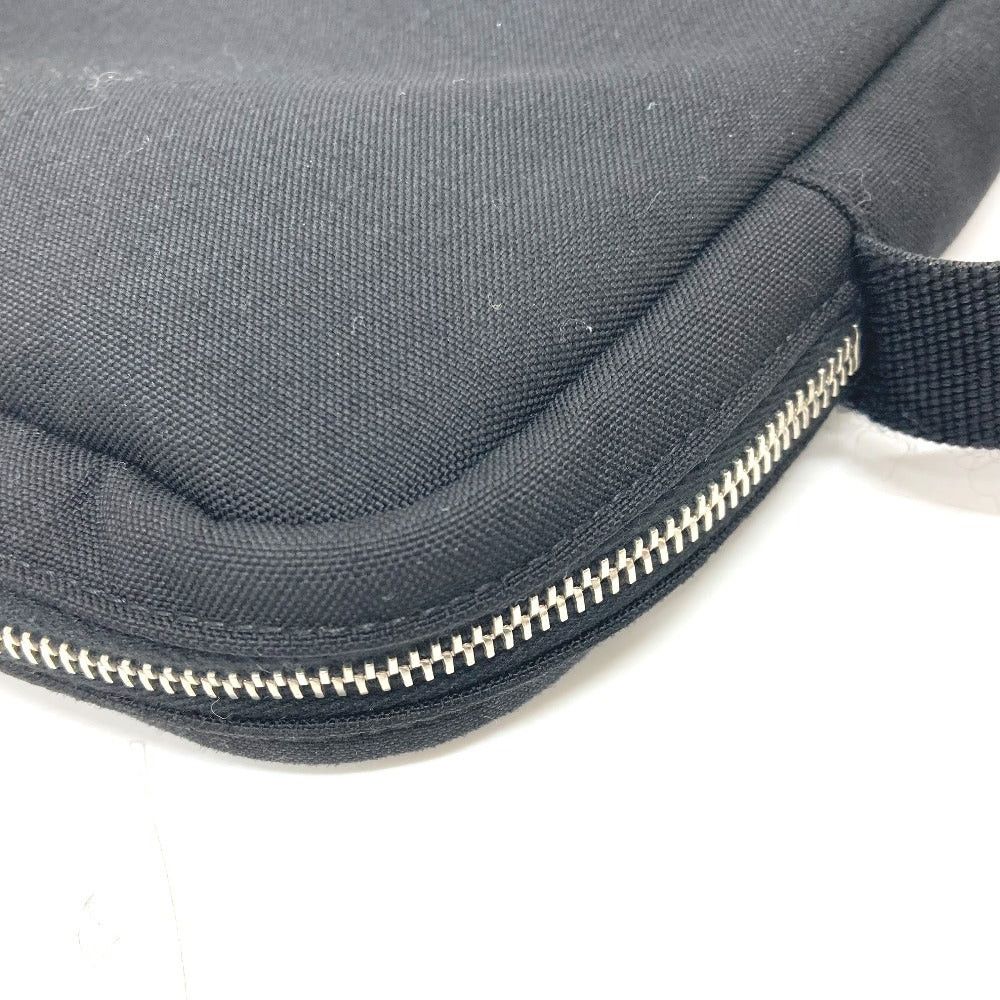 Saint Laurent Paris Saint Laurent Paris Logo Plate Shoulder Bag Slanted Lumbar Back Canvas/Leather Women Black Size ONE SIZE - 14 Thumbnail
