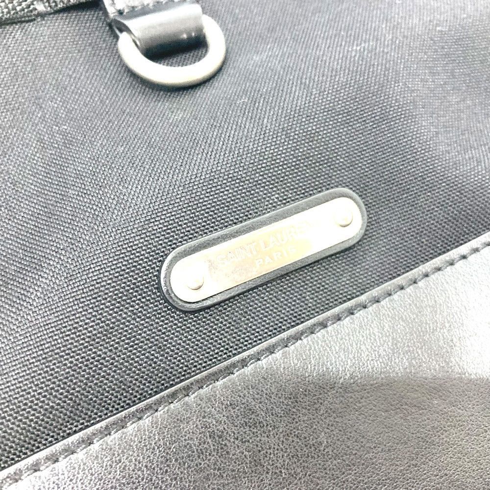 Saint Laurent Paris Saint Laurent Paris Logo Plate Shoulder Bag Slanted Lumbar Back Canvas/Leather Women Black Size ONE SIZE - 15 Thumbnail