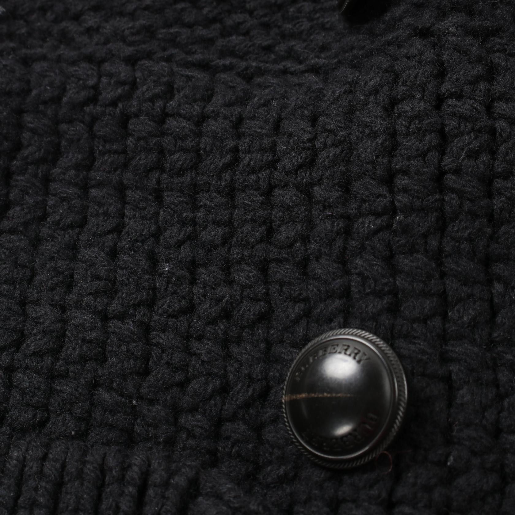 Burberry Burberry Jacket Wool Cashmere Black Knit Double Button Size ONE SIZE - 6 Thumbnail