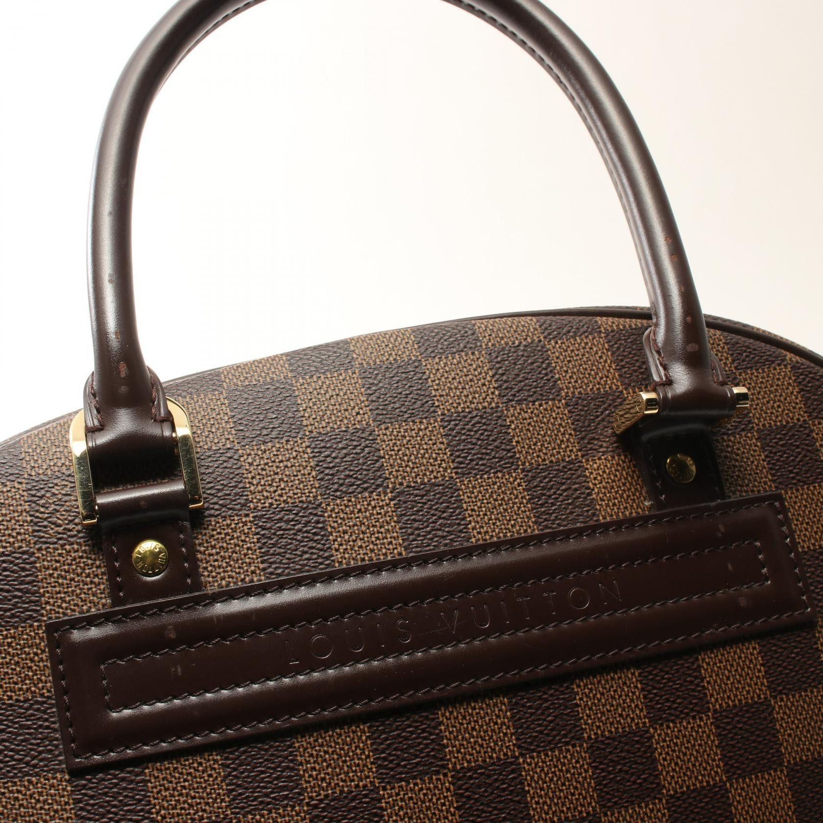 Louis Vuitton Louis Vuitton Nolita Damier Ebene Handbag Leather Brown Size ONE SIZE - 8 Thumbnail