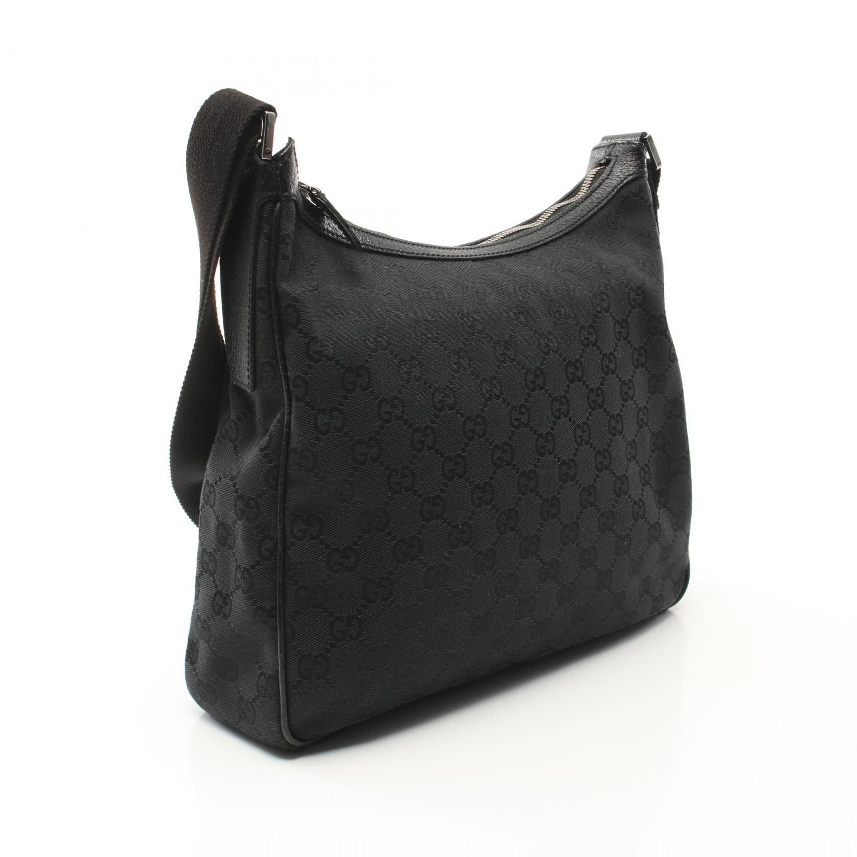 Gucci Gucci Gg Canvas Shoulder Bag Leather Black Size ONE SIZE - 2 Thumbnail