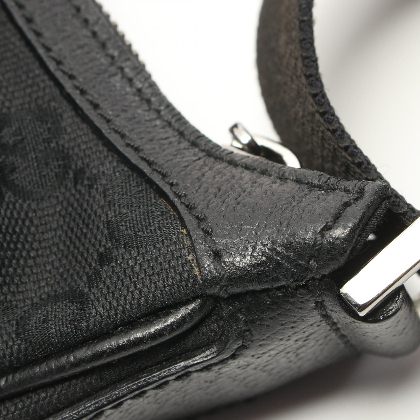 Gucci Gucci Gg Canvas Shoulder Bag Leather Black Size ONE SIZE - 10 Thumbnail