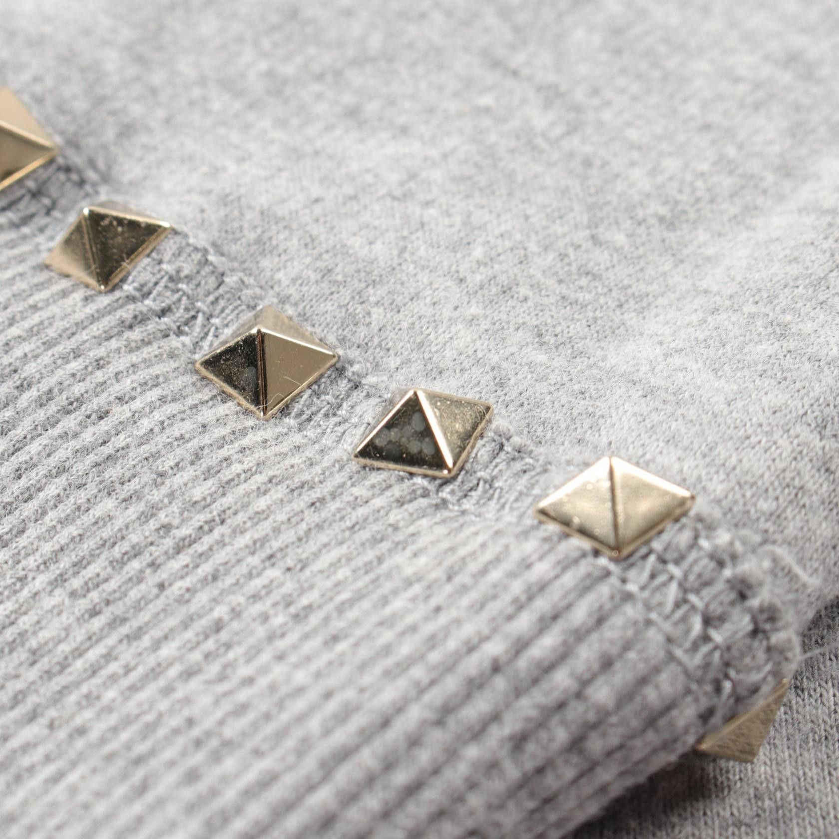 Valentino Valentino Rockstud Sweatshirt Cotton Gray Size ONE SIZE - 8 Thumbnail