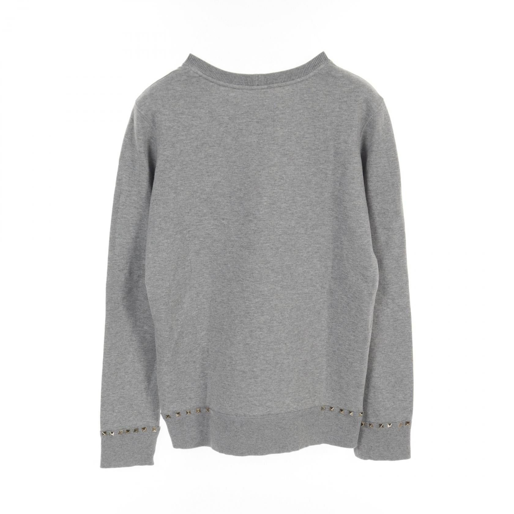 Valentino Valentino Rockstud Sweatshirt Cotton Gray Size ONE SIZE - 2 Thumbnail